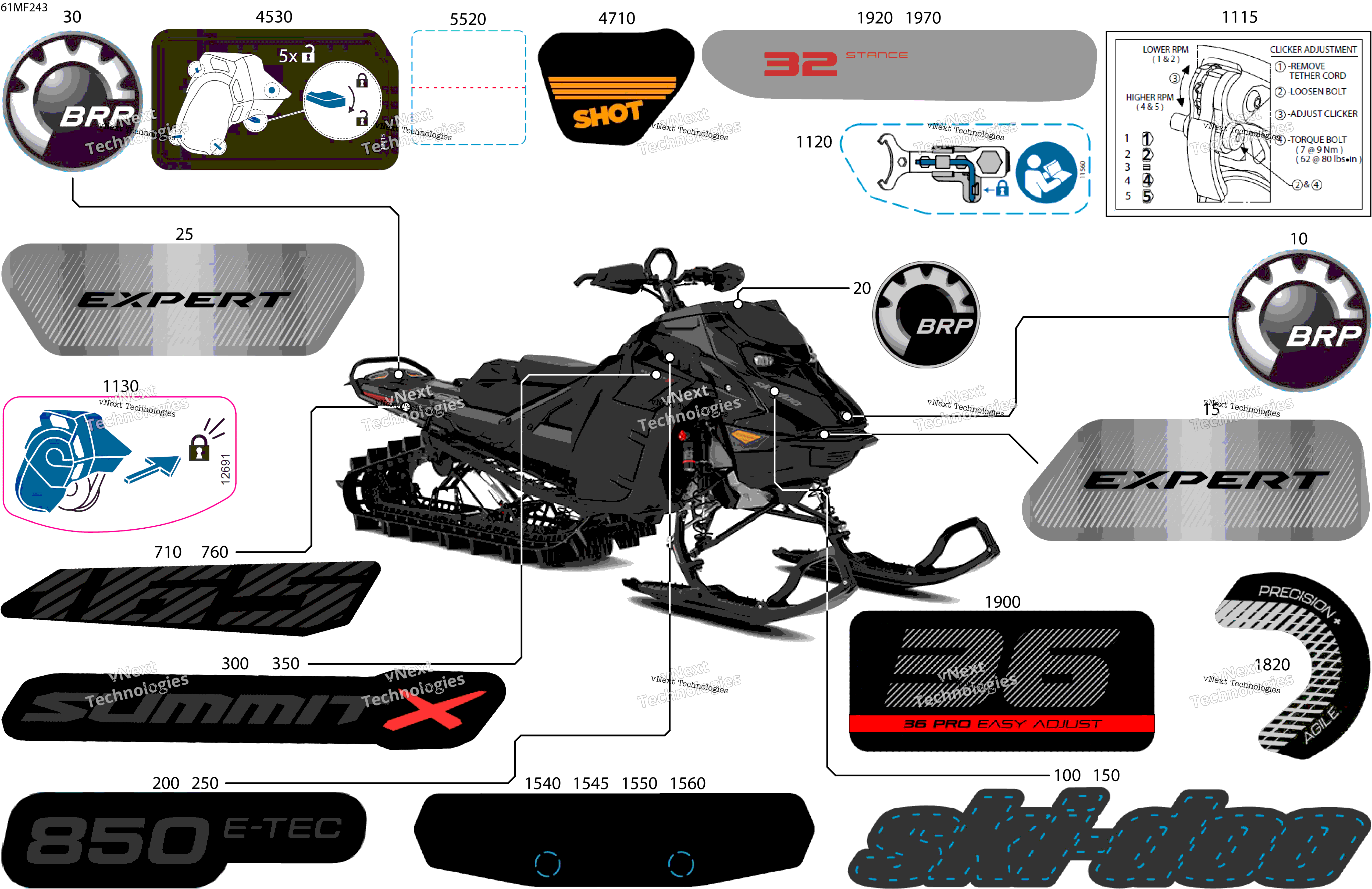 2026 SUMMIT - X with Expert Package - 850 E-TEC - THTC - Deep Black - 16X165X3P4 Track