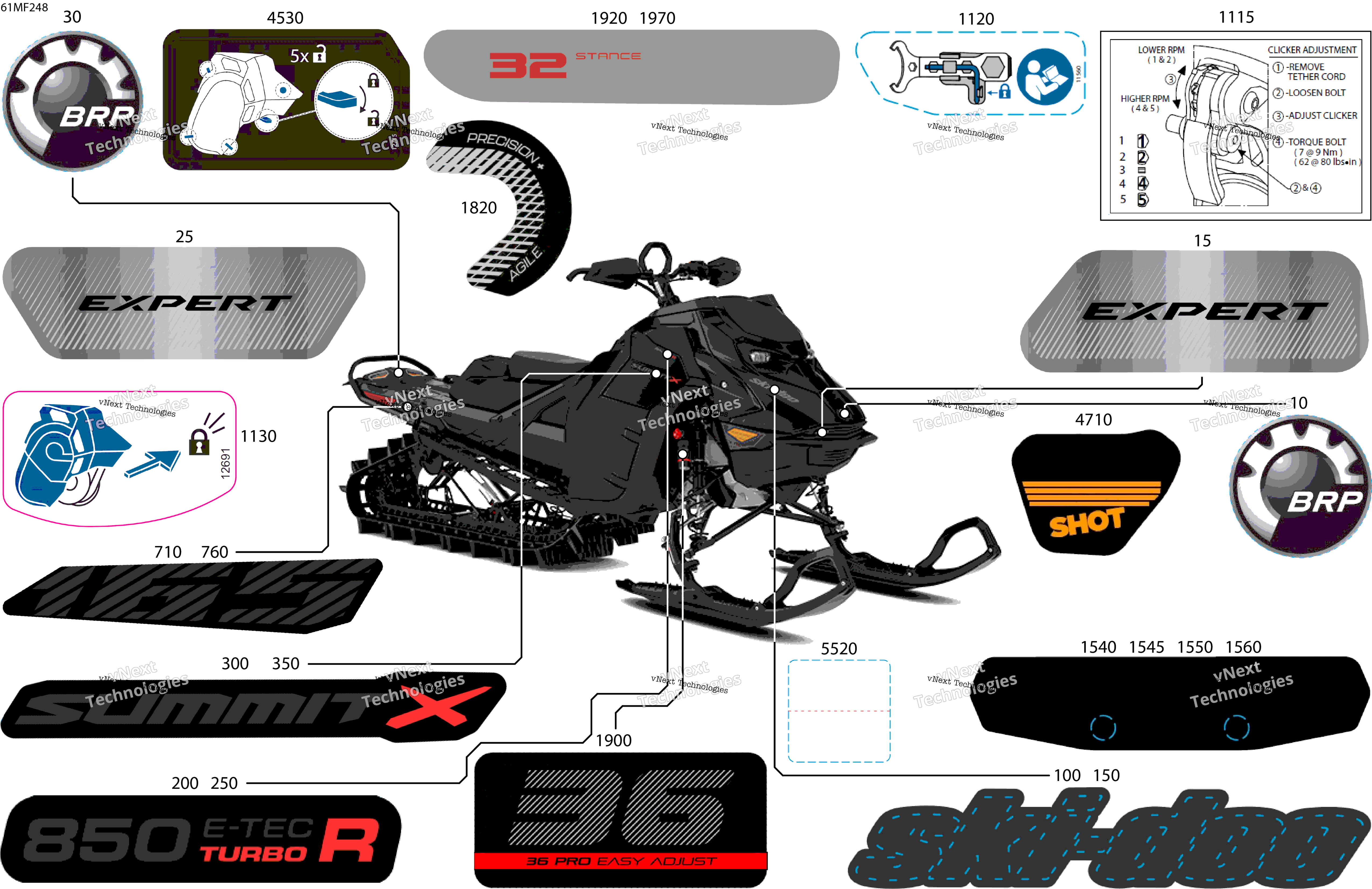 2026 SUMMIT - X with Expert Package - 850 E-TEC Turbo R - TJTA - Deep Black - 16X165X3P4 Track