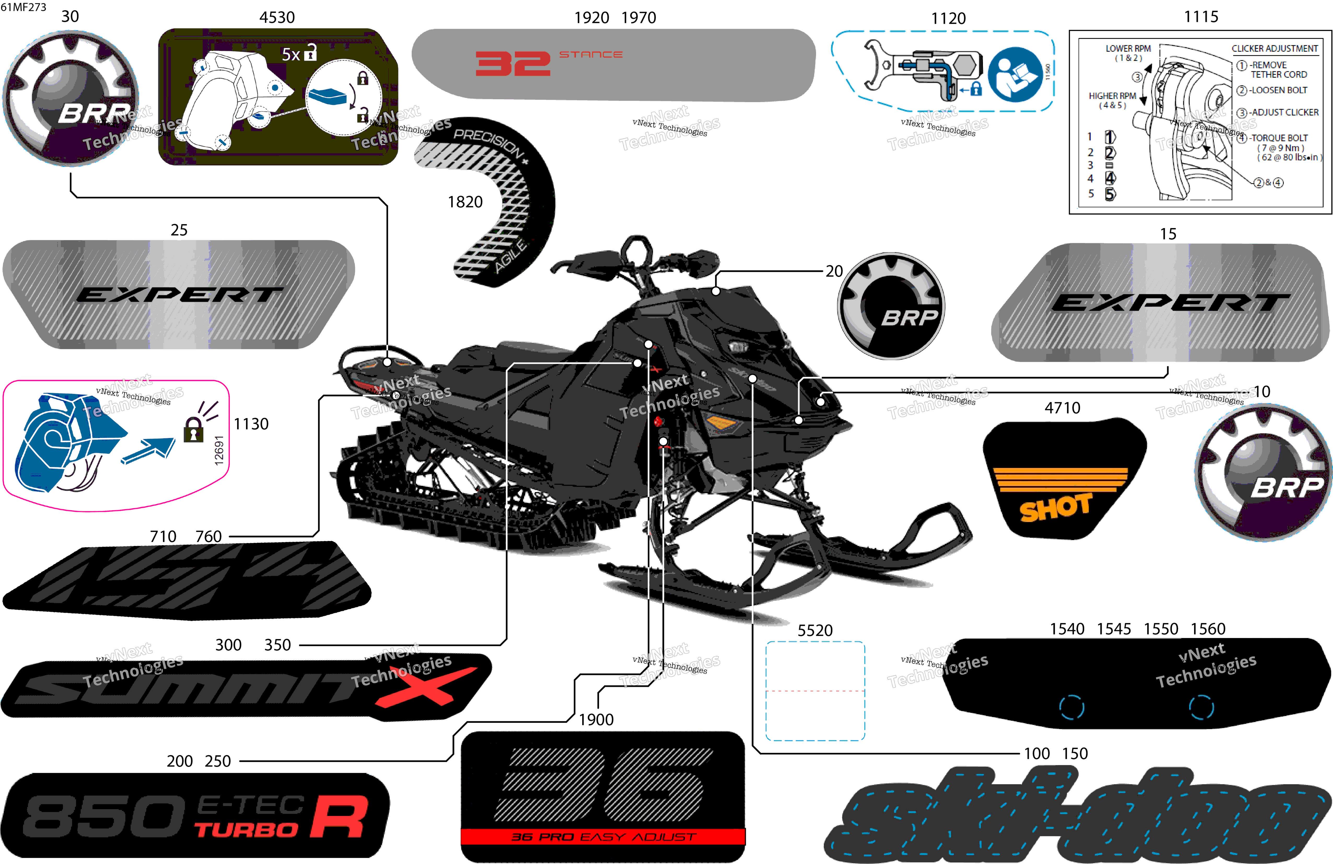 2026 SUMMIT - X with Expert Package - 850 E-TEC Turbo R - TSTB - Deep Black - 16X154X3P4 Track