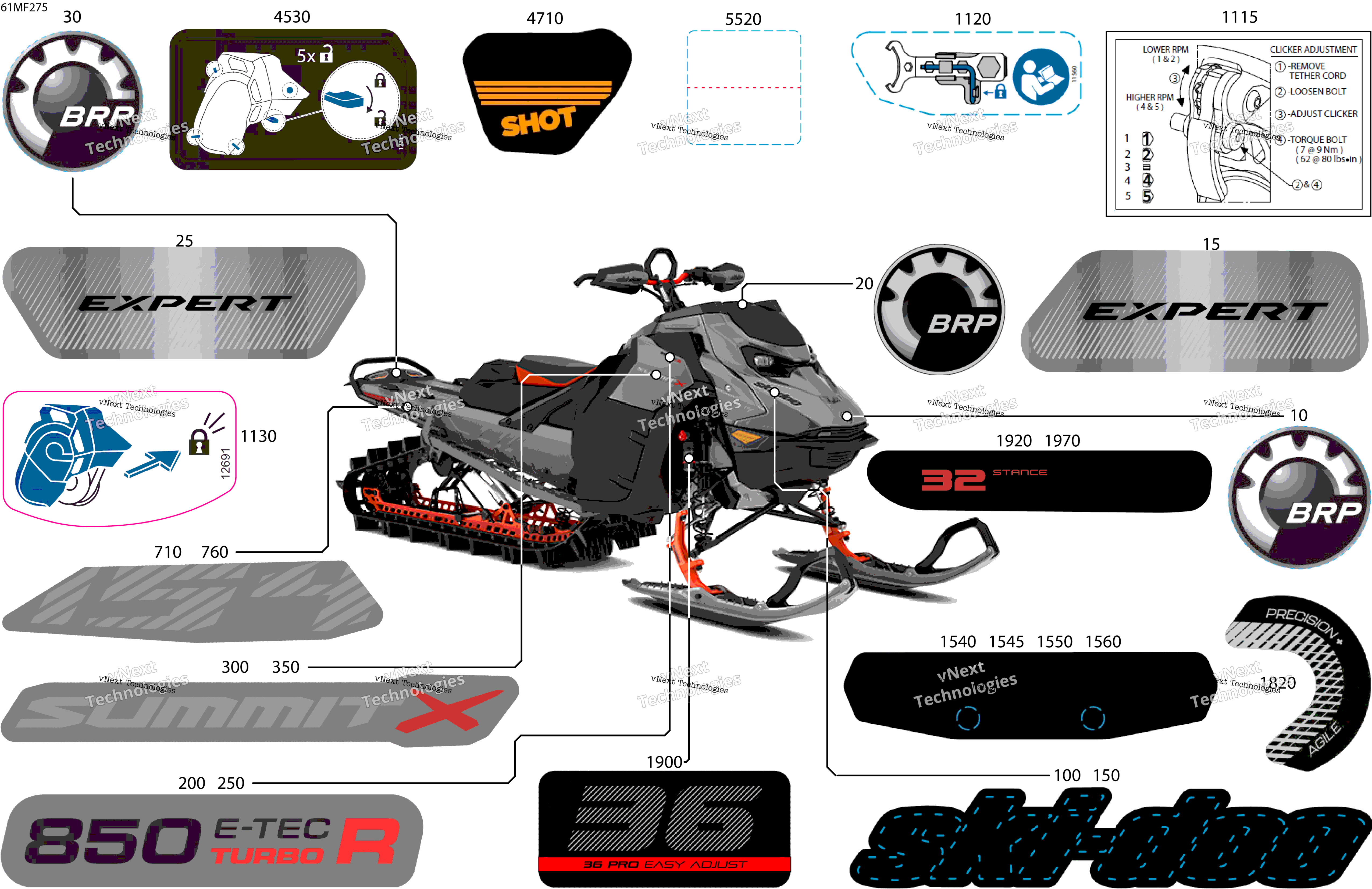 2026 SUMMIT - X with Expert Package - 850 E-TEC Turbo R - TSTD - Monument Gray - 16X154X3P4 Track