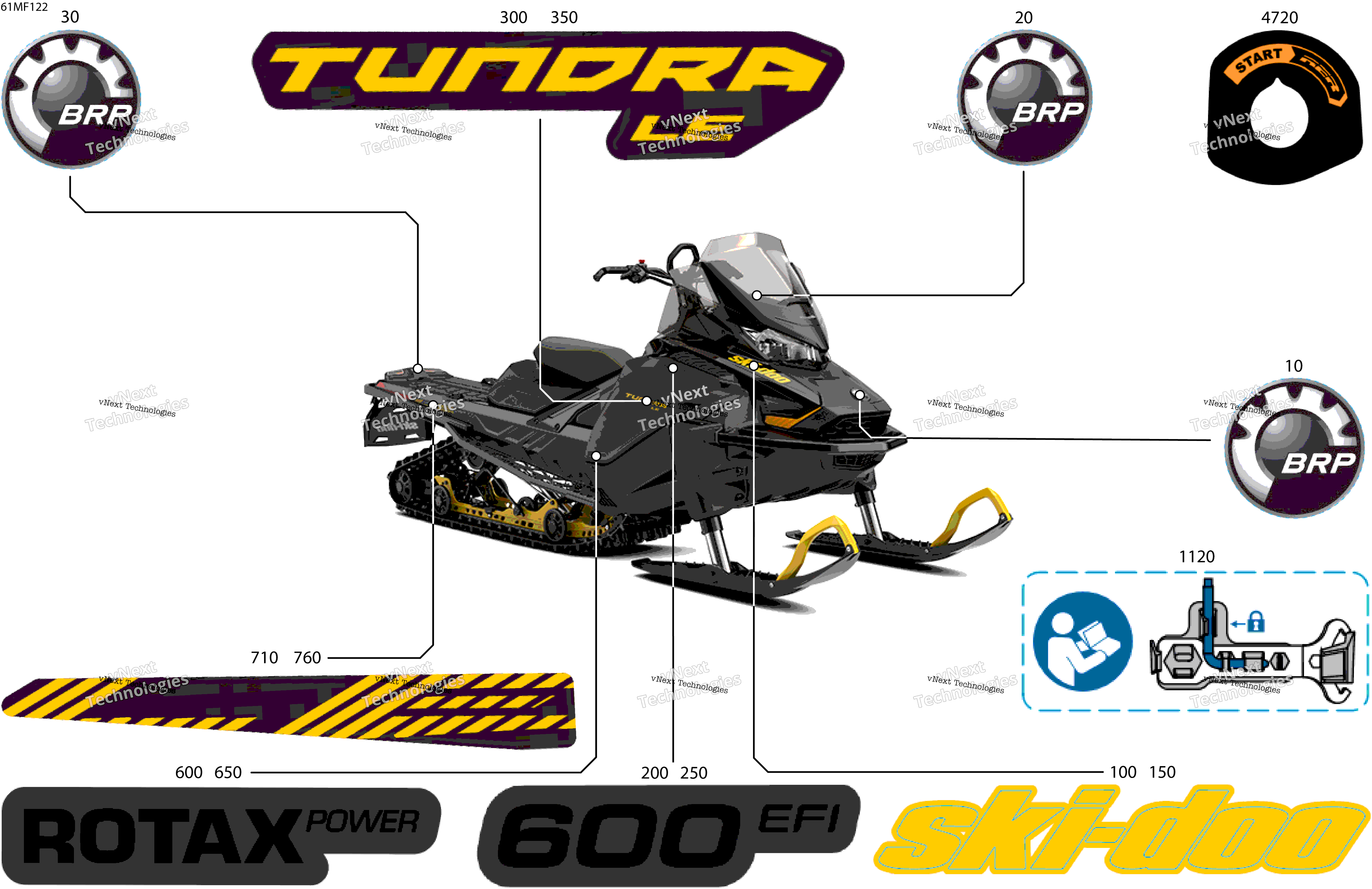 2026 TUNDRA - LE - 600 EFI - GDTA - Deep Black - 16X154X1.5CH Track