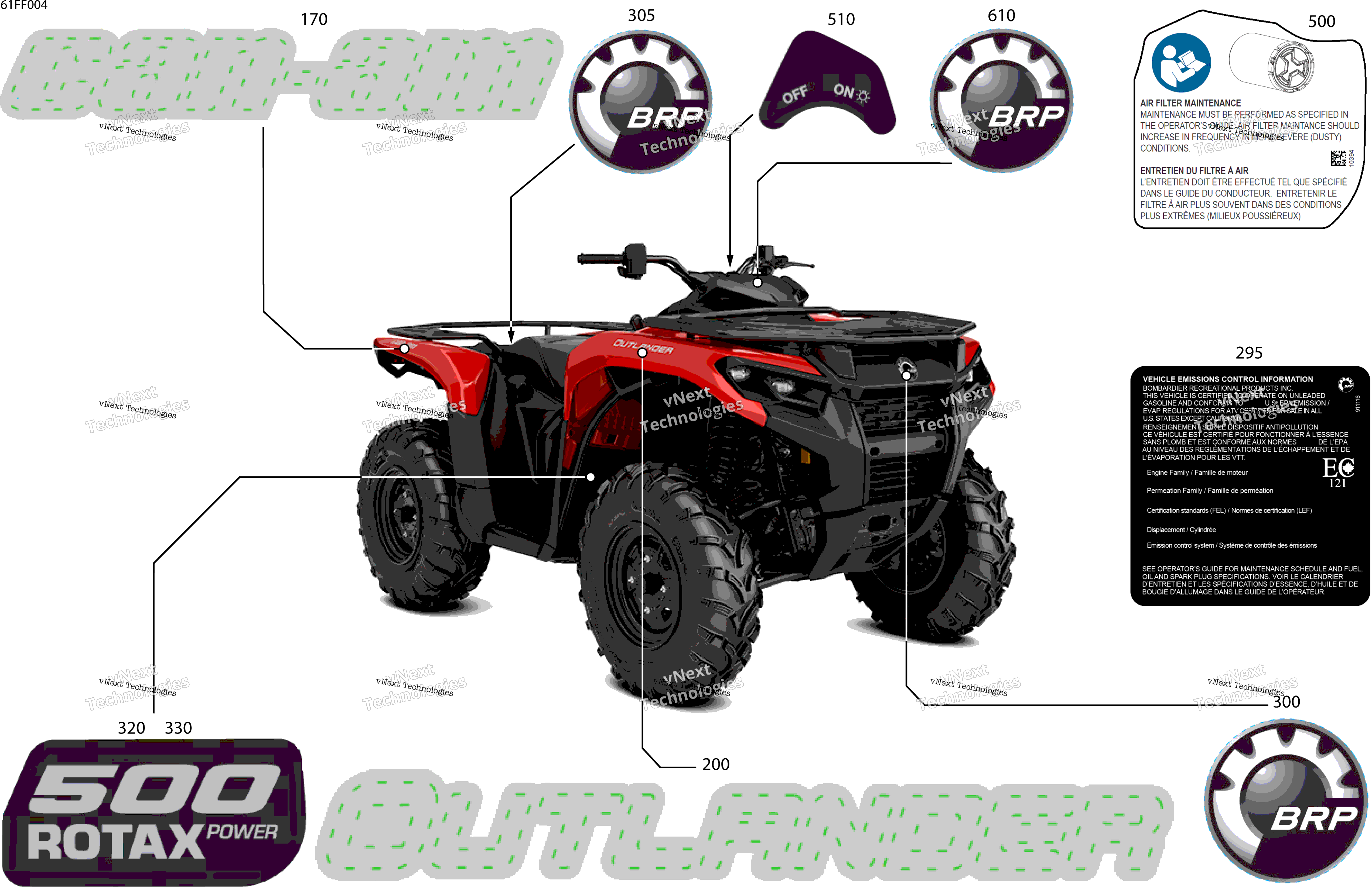 2026 OUT-MAX - 4X4 - DPS - 500 - 1VTC - Granite Grey