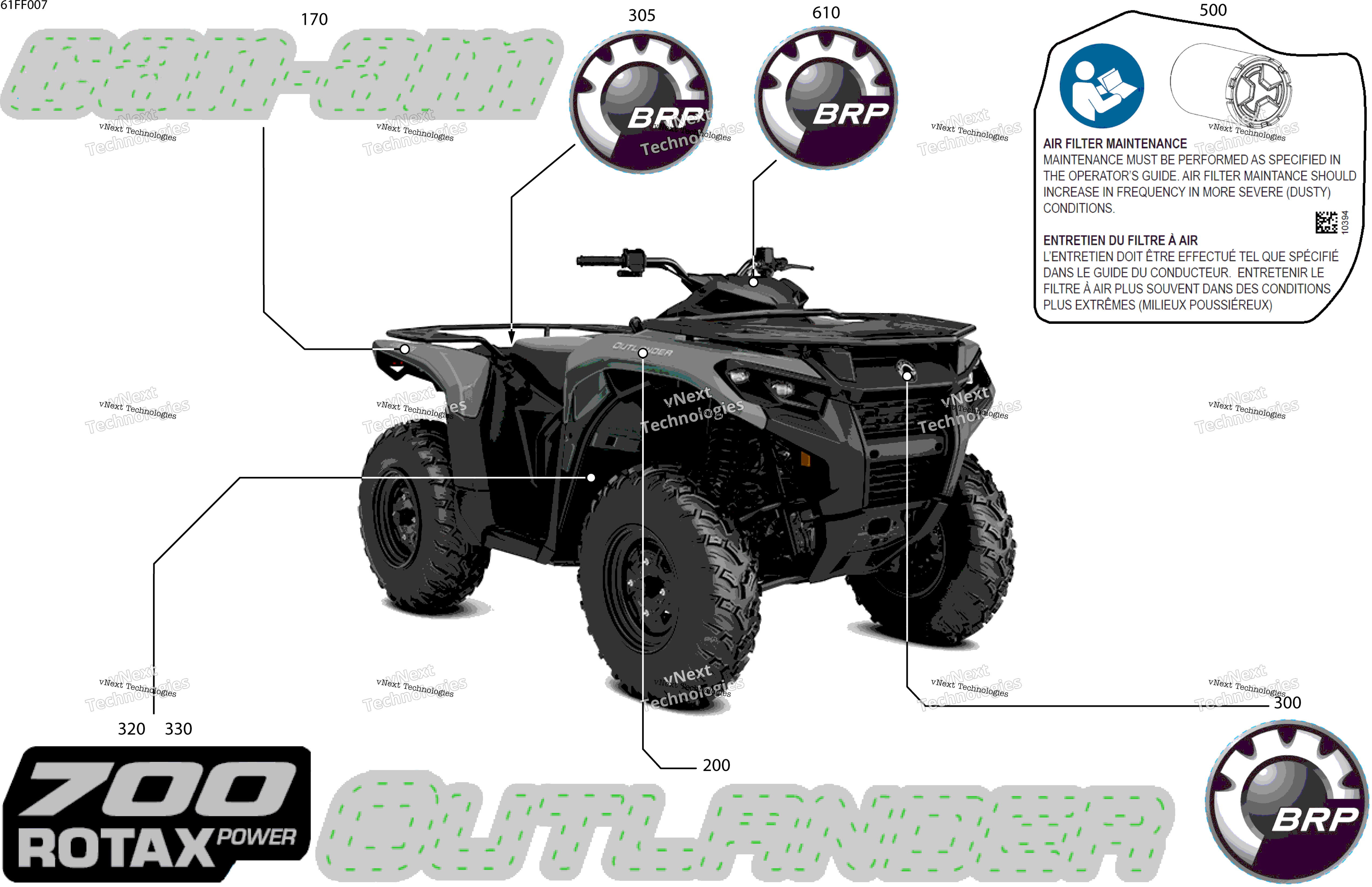 2026 OUT-MAX - 4X4 - DPS - 700 - 1WTF - CALI - Granite Grey