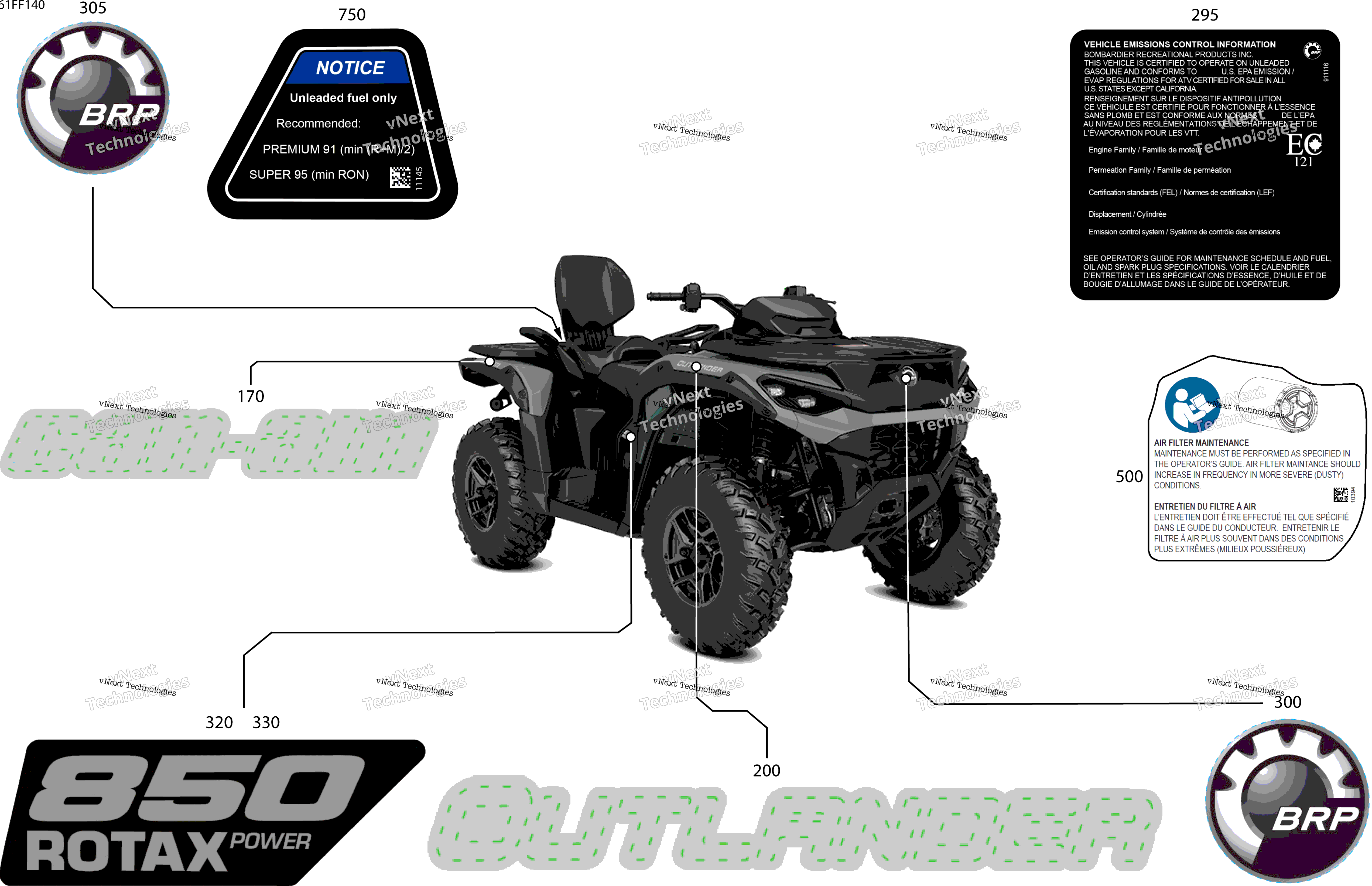 2026 OUT-MAX - 4X4 - DPS - 850 - 4PTA - Granite Grey