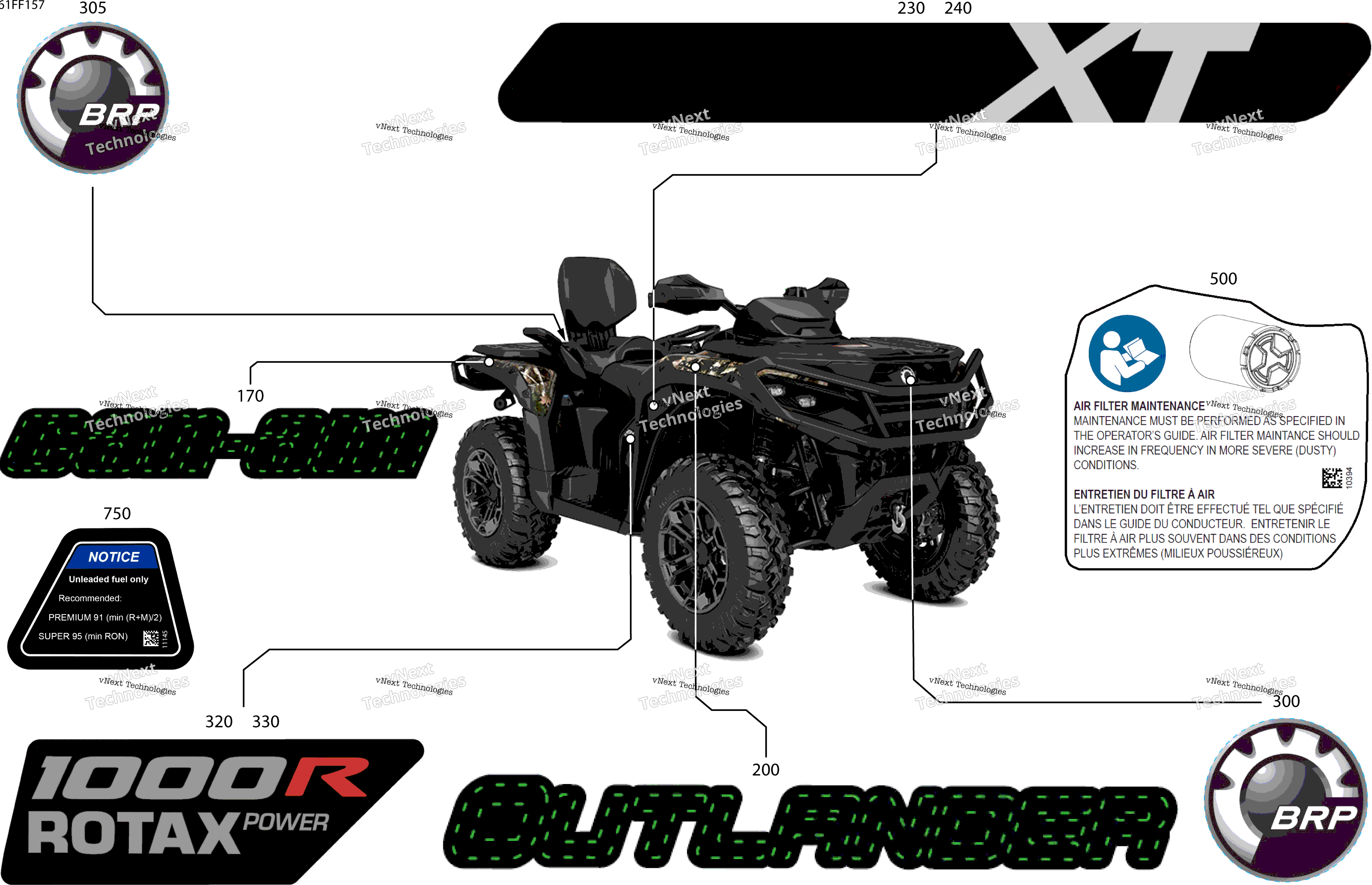 2026 OUT-MAX - 4X4 - XT - 1000R - 4TTA - CALI - Compass Green