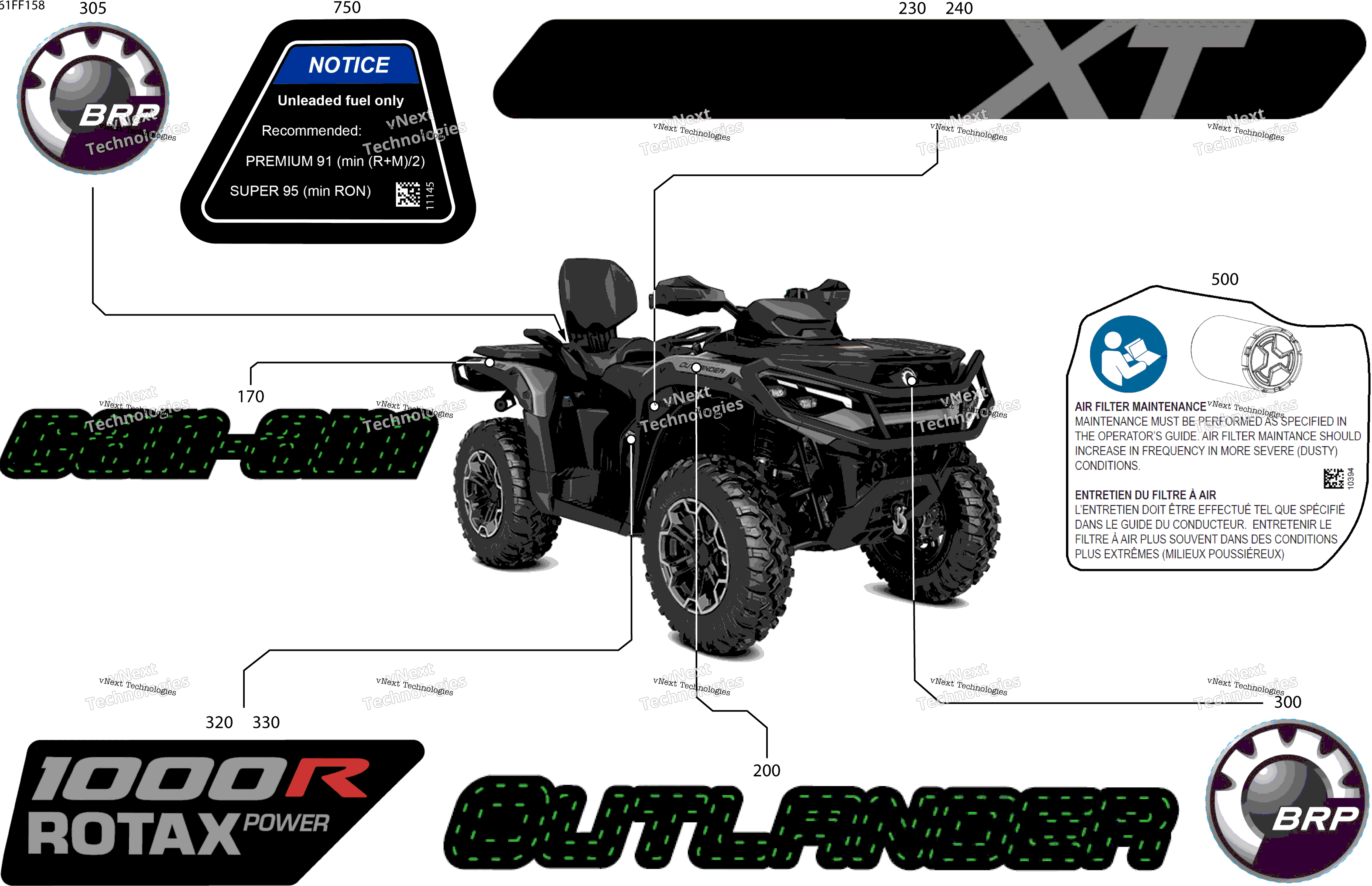 2026 OUT-MAX - 4X4 - XT - 1000R - 4TTB - CALI - Platinum Silver Satin