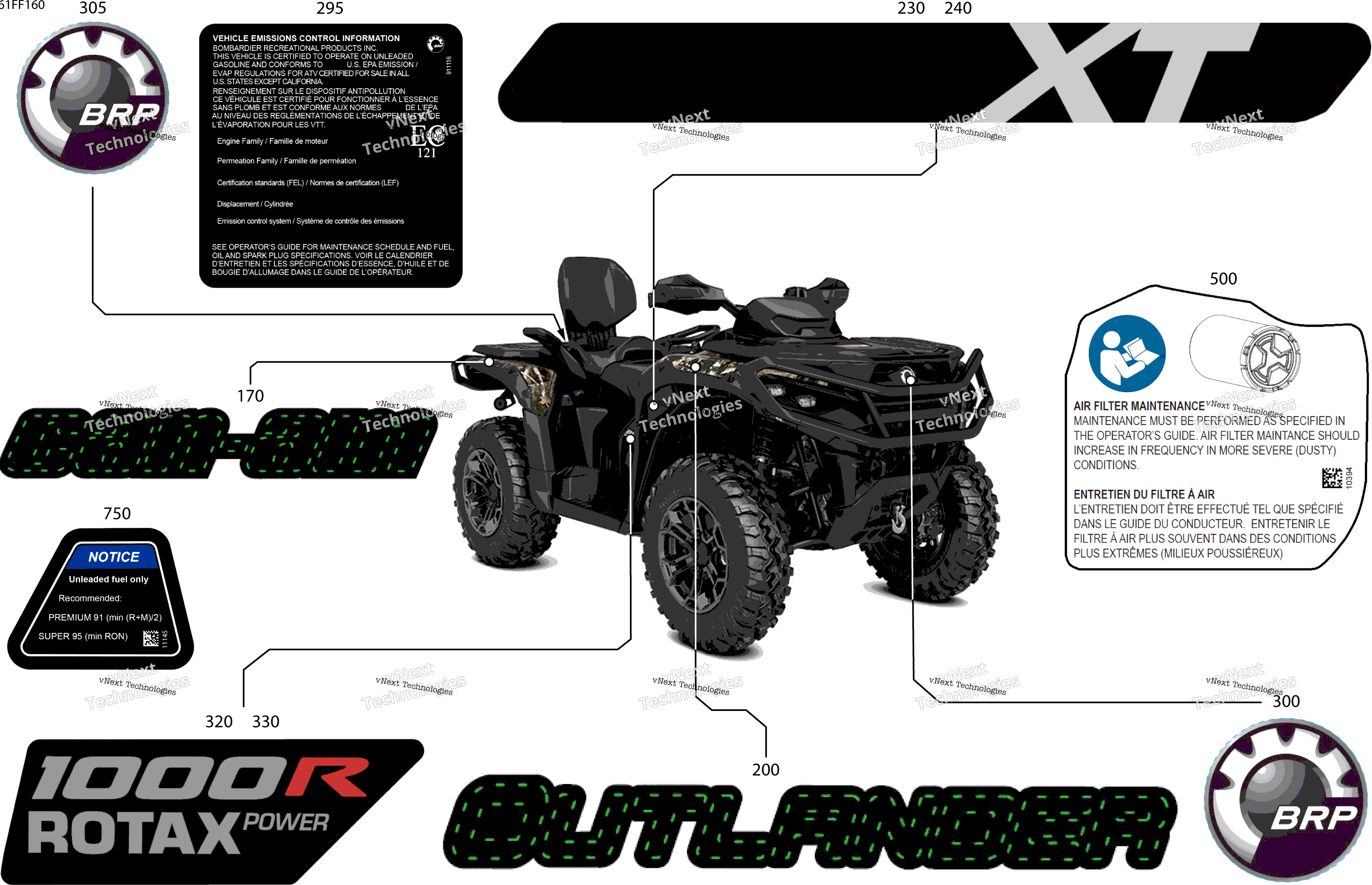 2026 OUT-MAX - 4X4 - XT - 1000R - 4TTD - Compass Green