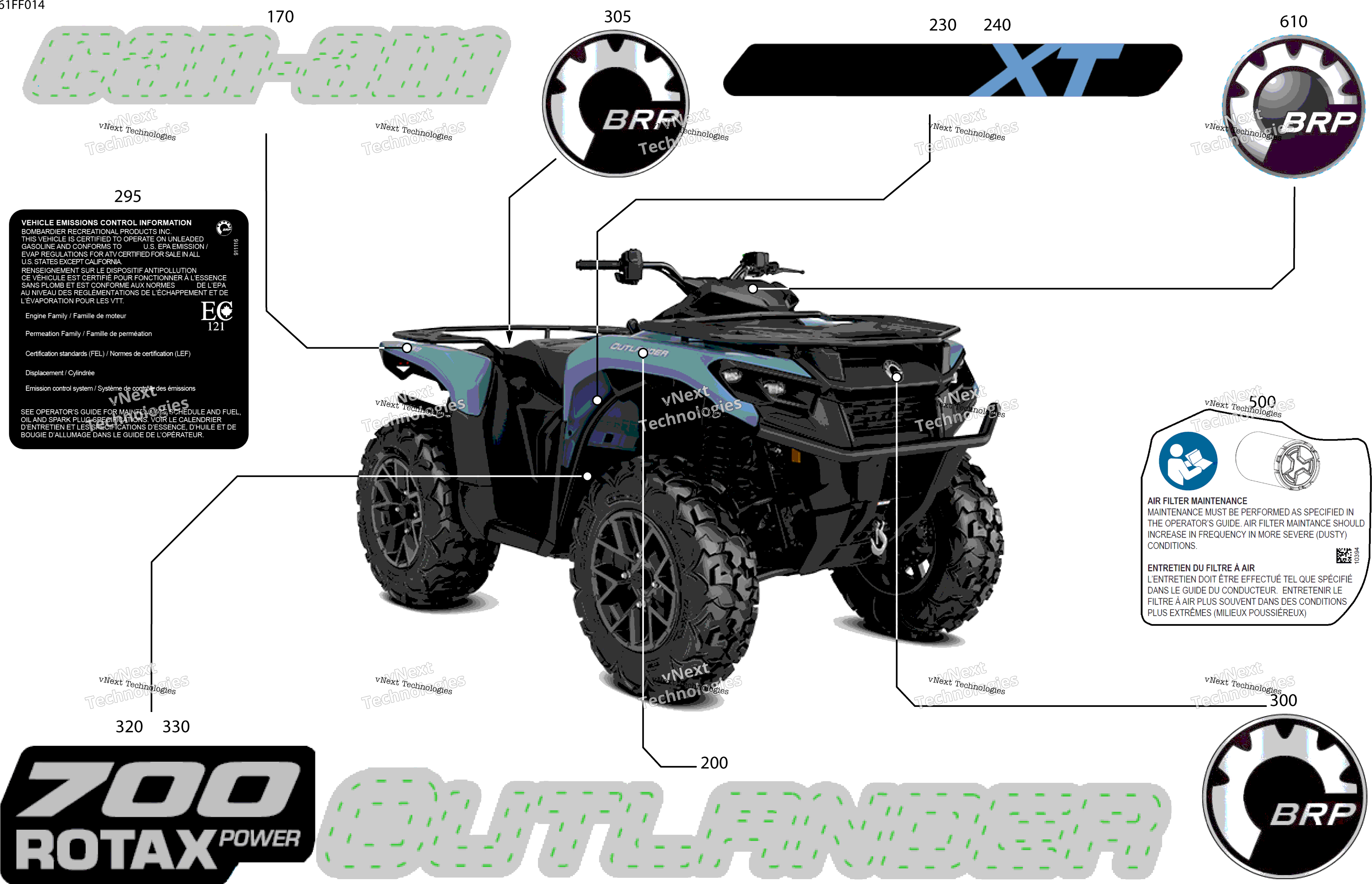 2026 OUT-MAX - 4X4 - XT - 700 - 1YTG - Scandi Blue