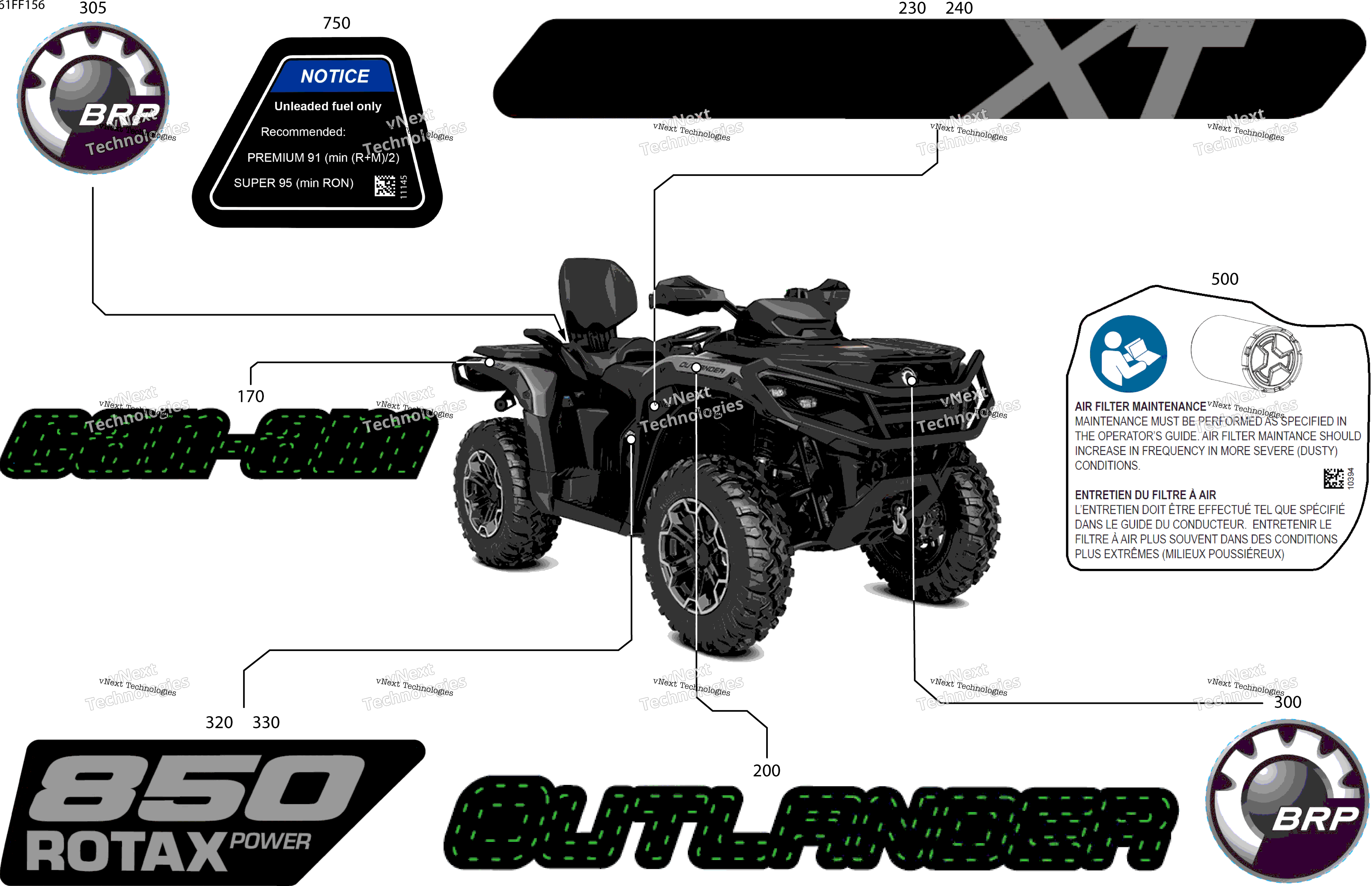 2026 OUT-MAX - 4X4 - XT - 850 - 4STK - CALI - Platinum Silver Satin