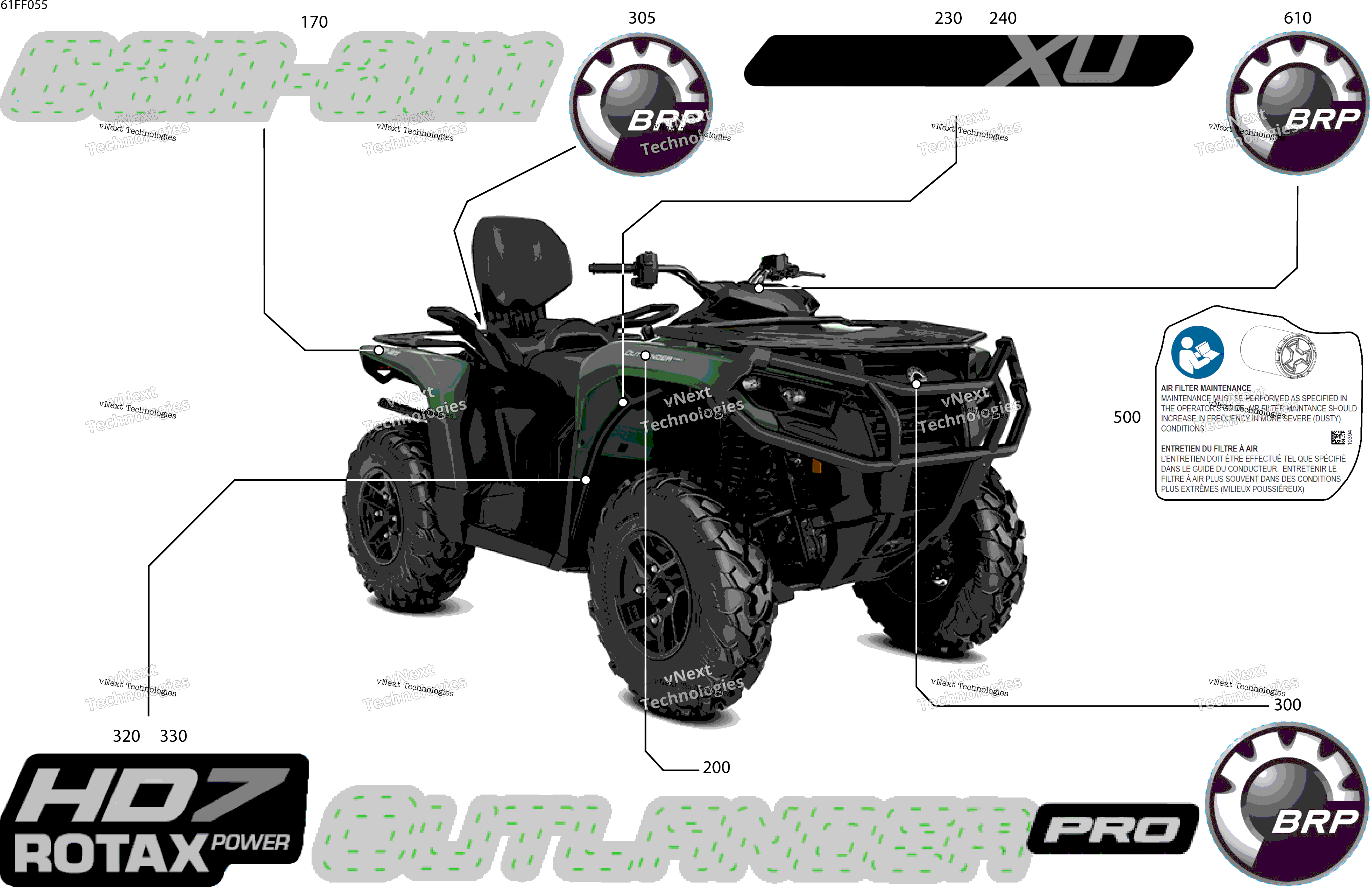 2026 OUTL-PRO-MAX - 4X4 - XU - HD7 - 2BTF - CALI - Compass Green