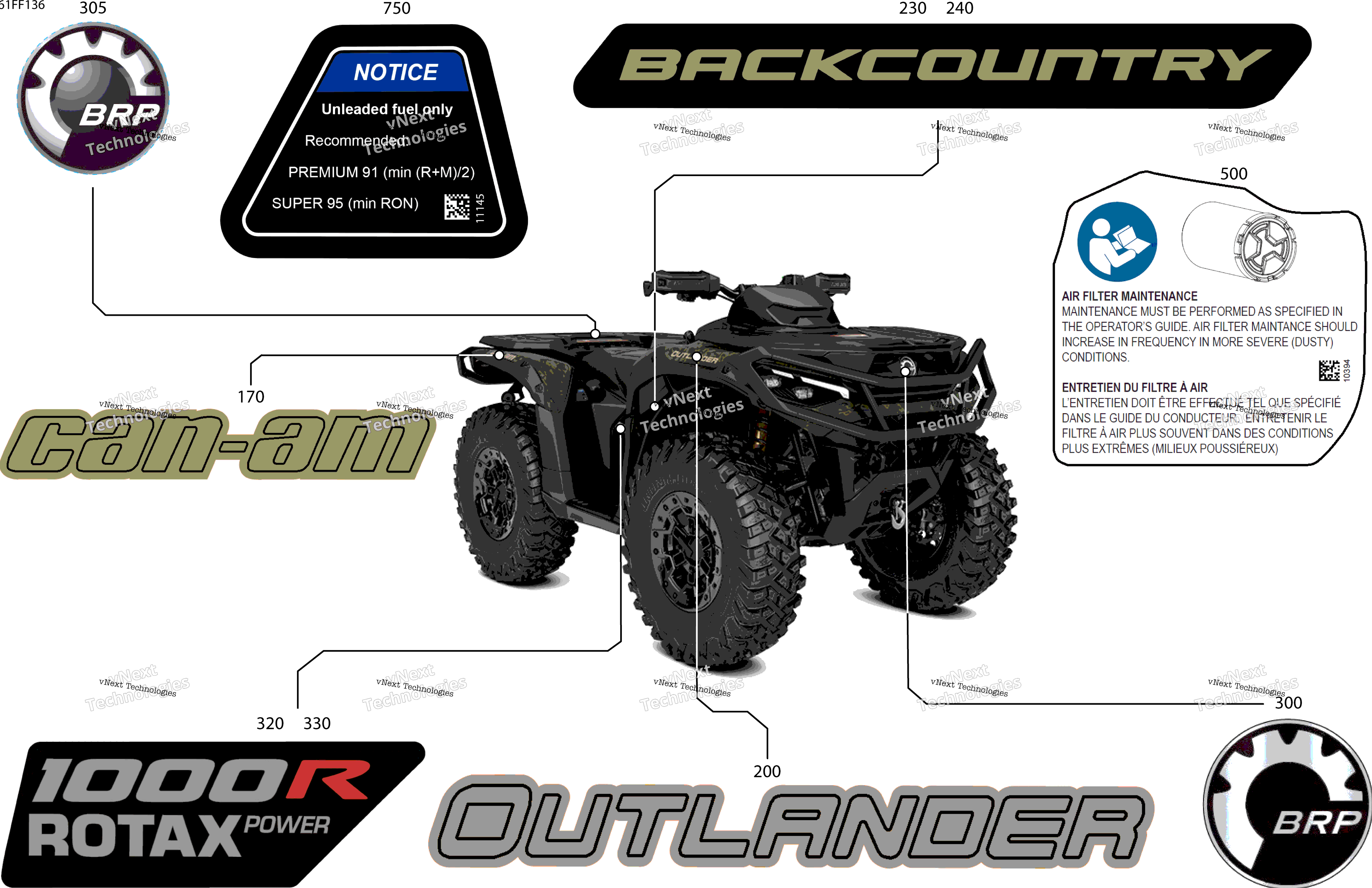 2026 OUTLANDER - 4X4 - BACKCOUNTRY - 1000R - 4NTA - CALI - Dark Camo