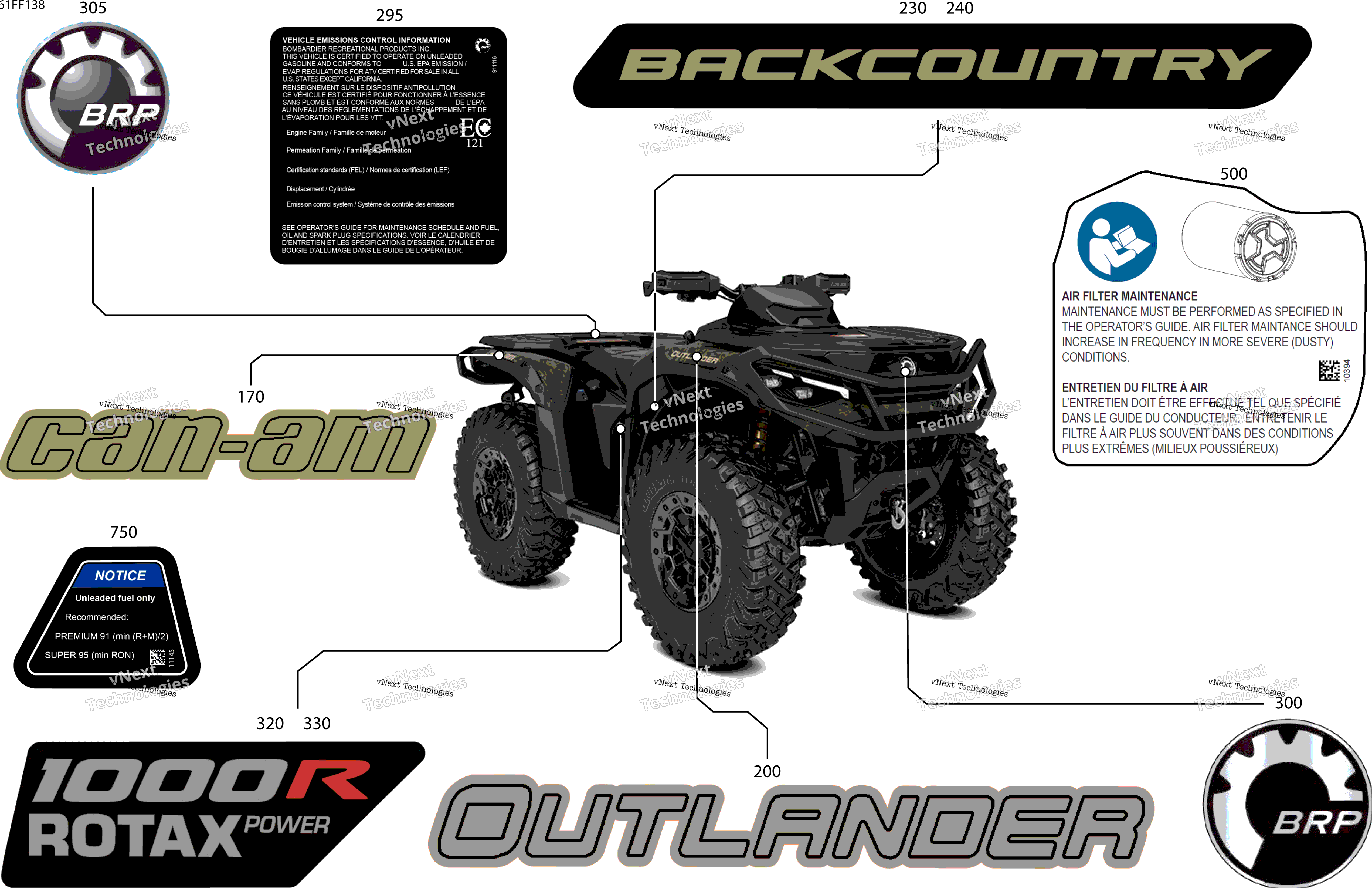 2026 OUTLANDER - 4X4 - BACKCOUNTRY - 1000R - 4NTE - Dark Camo