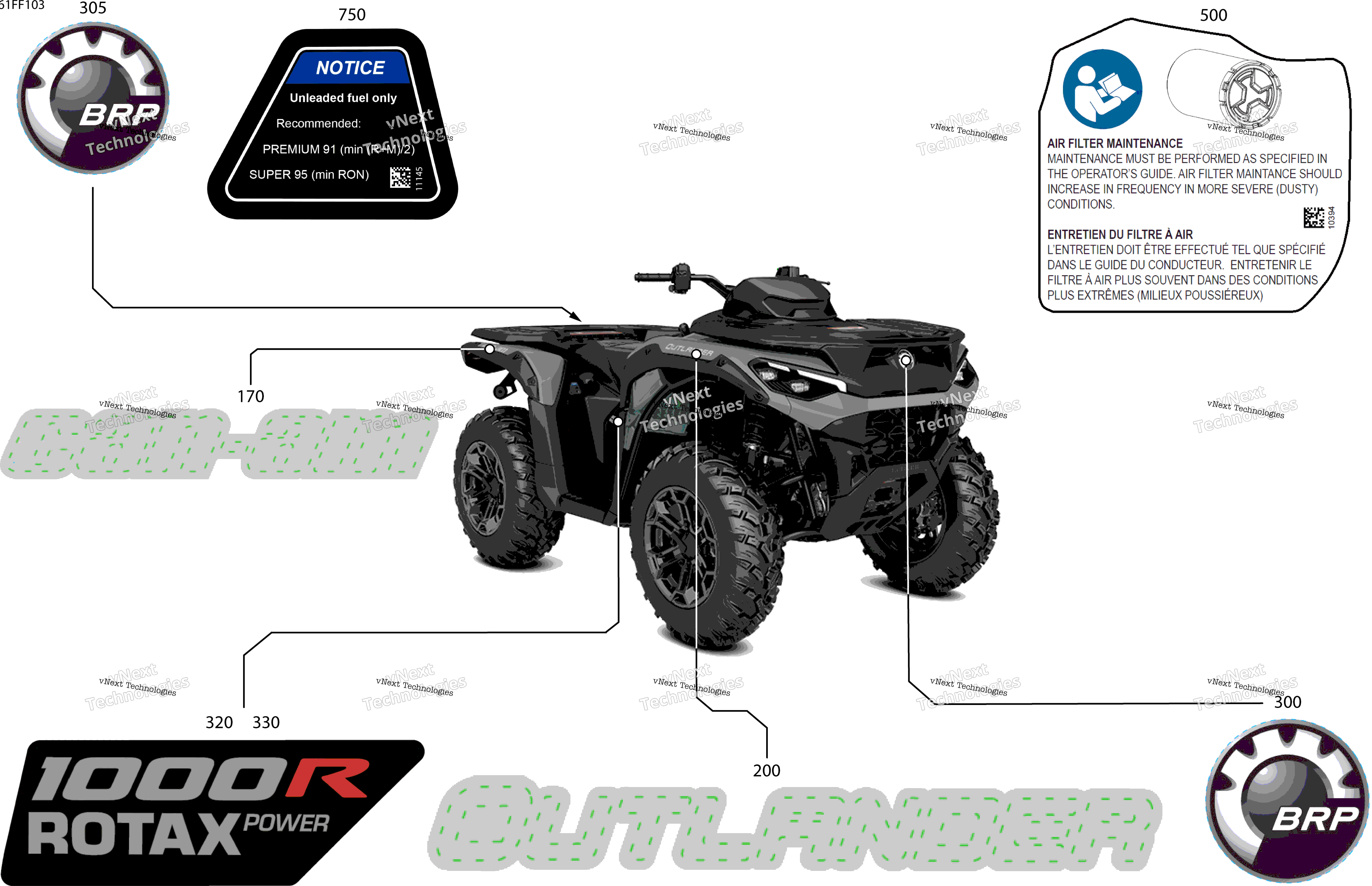 2026 OUTLANDER - 4X4 - DPS - 1000R - 4DTB - CALI - Granite Grey