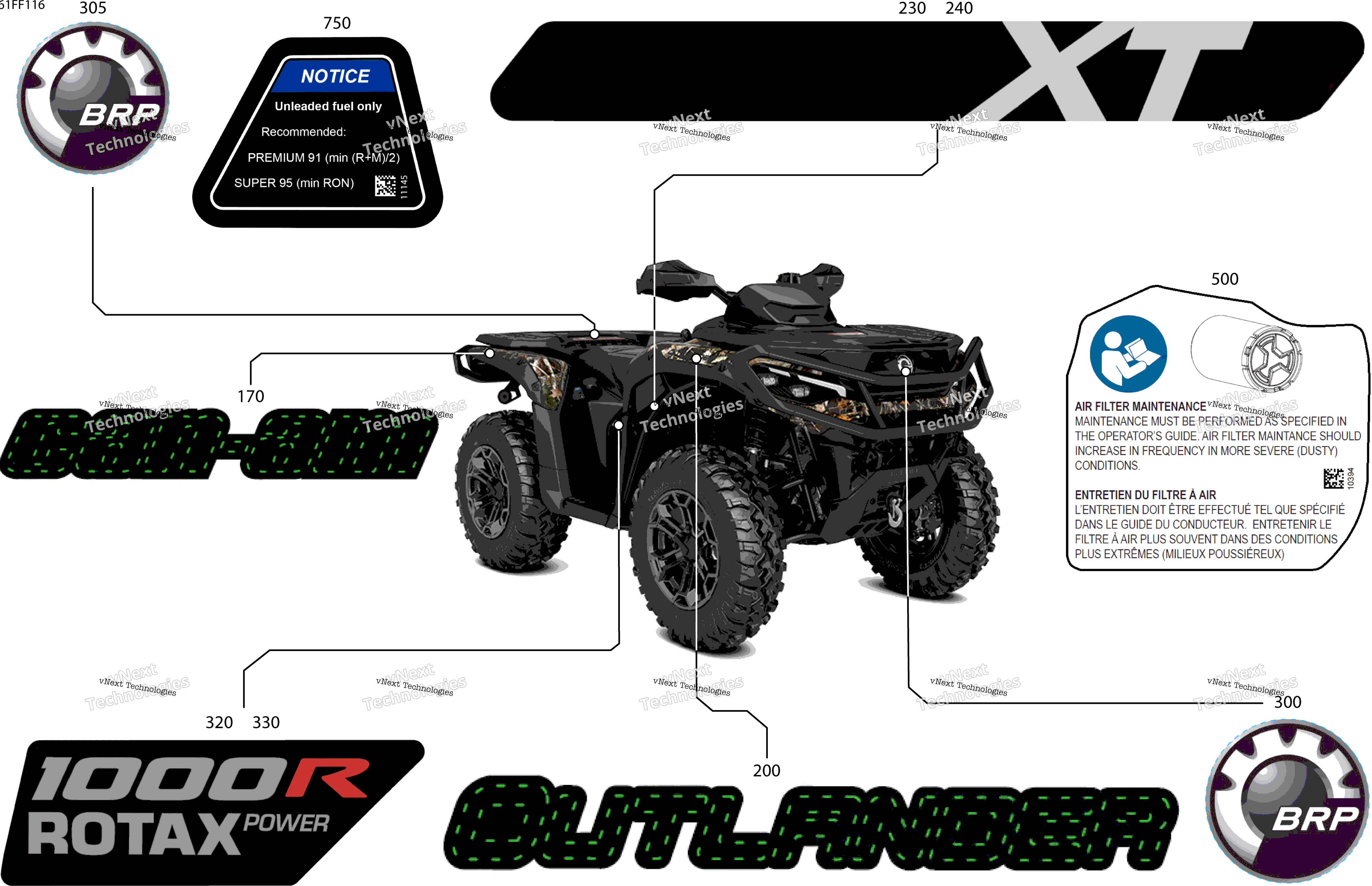 2026 OUTLANDER - 4X4 - XT - 1000R - 4FTE - CALI - Compass Green