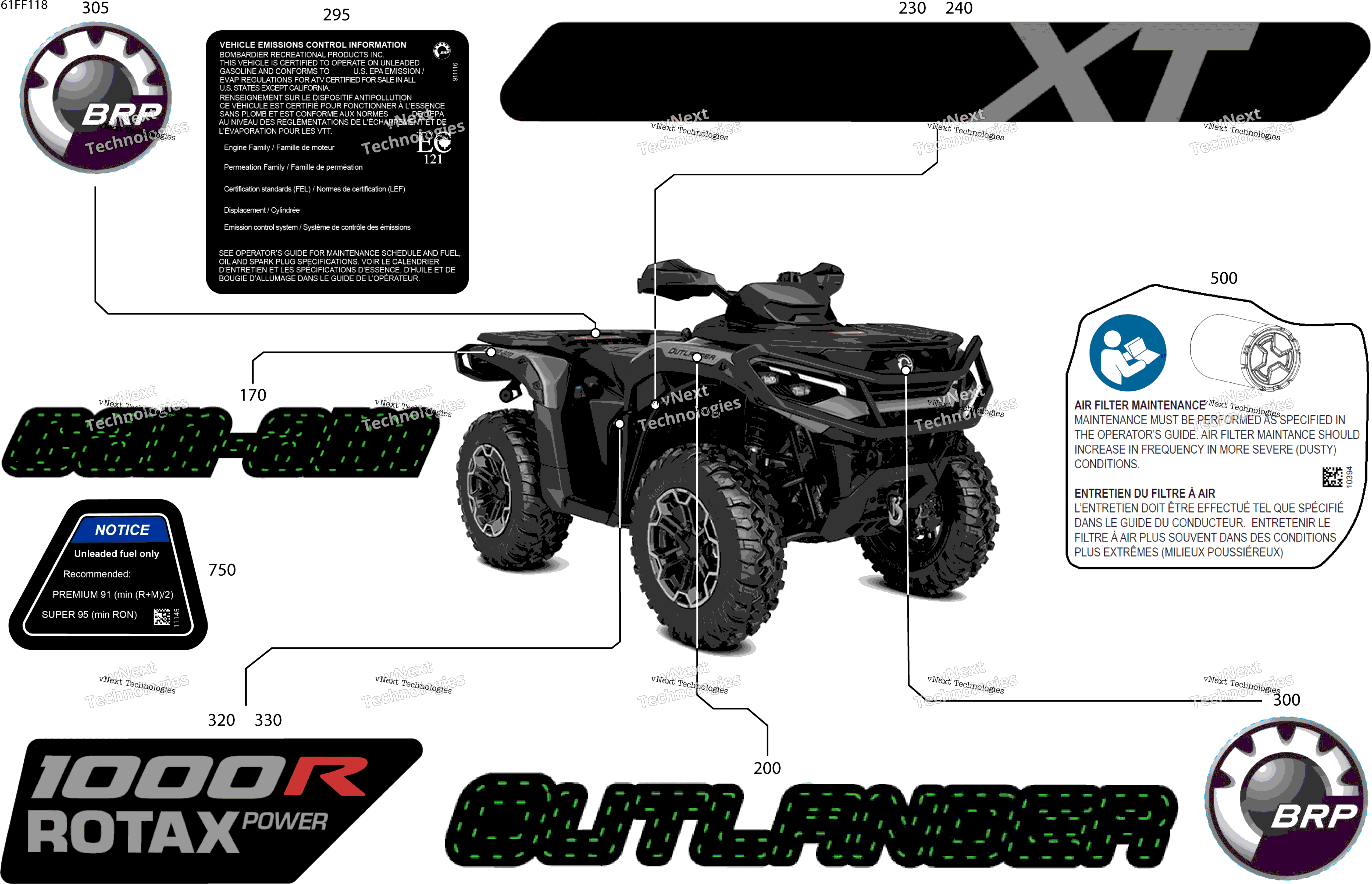 2026 OUTLANDER - 4X4 - XT - 1000R - 4FTG - Platinum Silver Satin