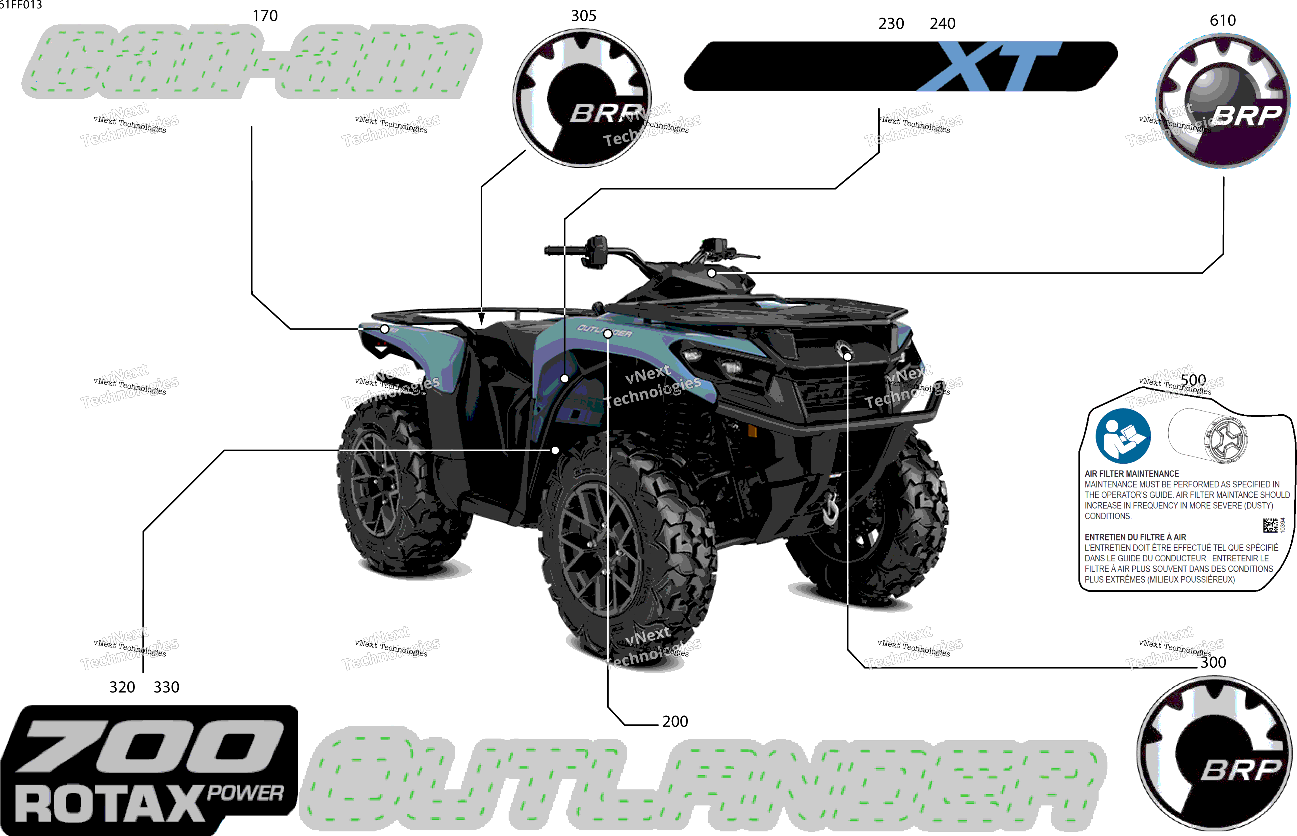 2026 OUTLANDER - 4X4 - XT - 700 - 1GTB - CALI - Scandi Blue