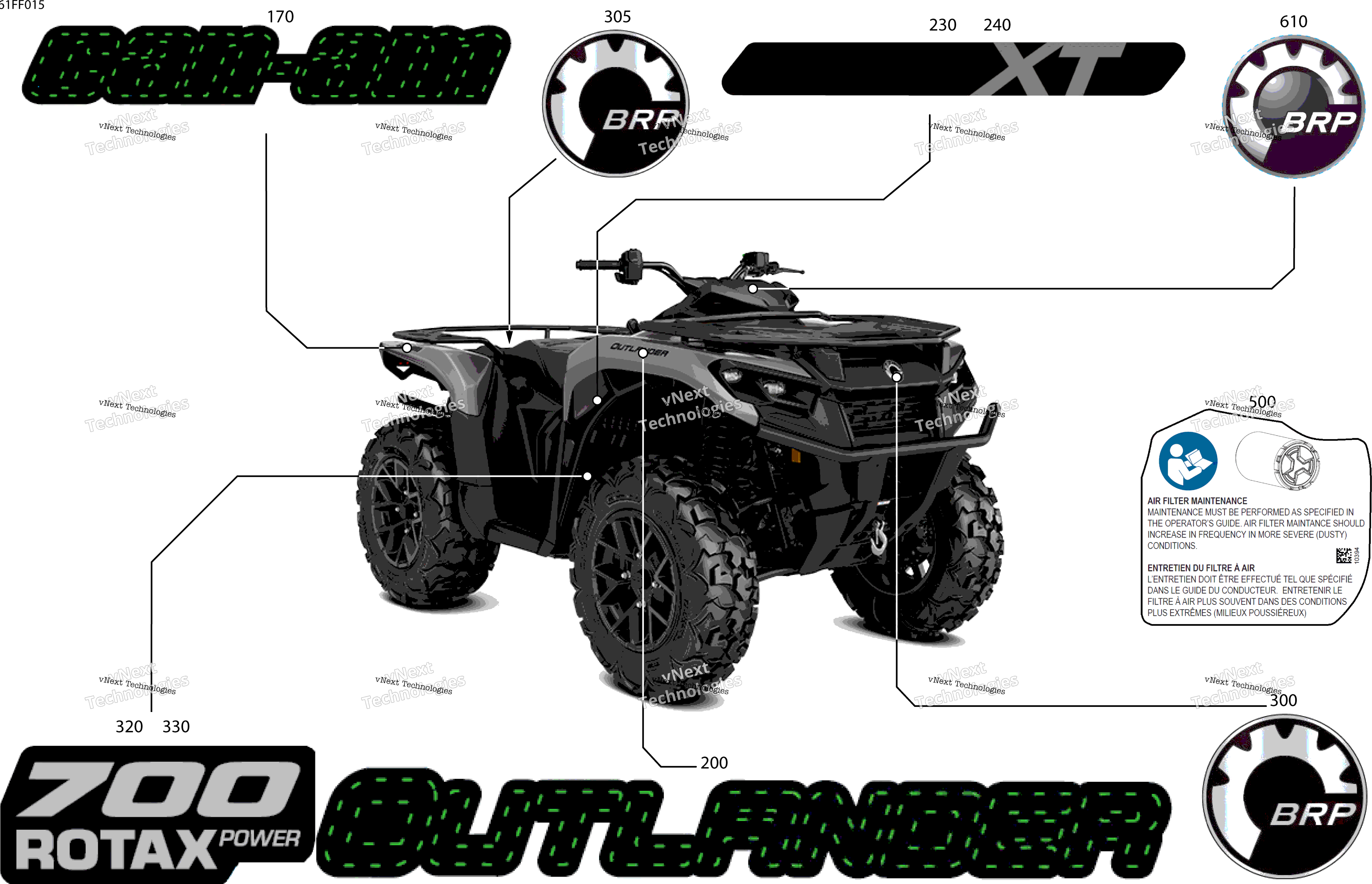 2026 OUTLANDER - 4X4 - XT - 700 - 1GTE - CALI - Platinum Silver Satin