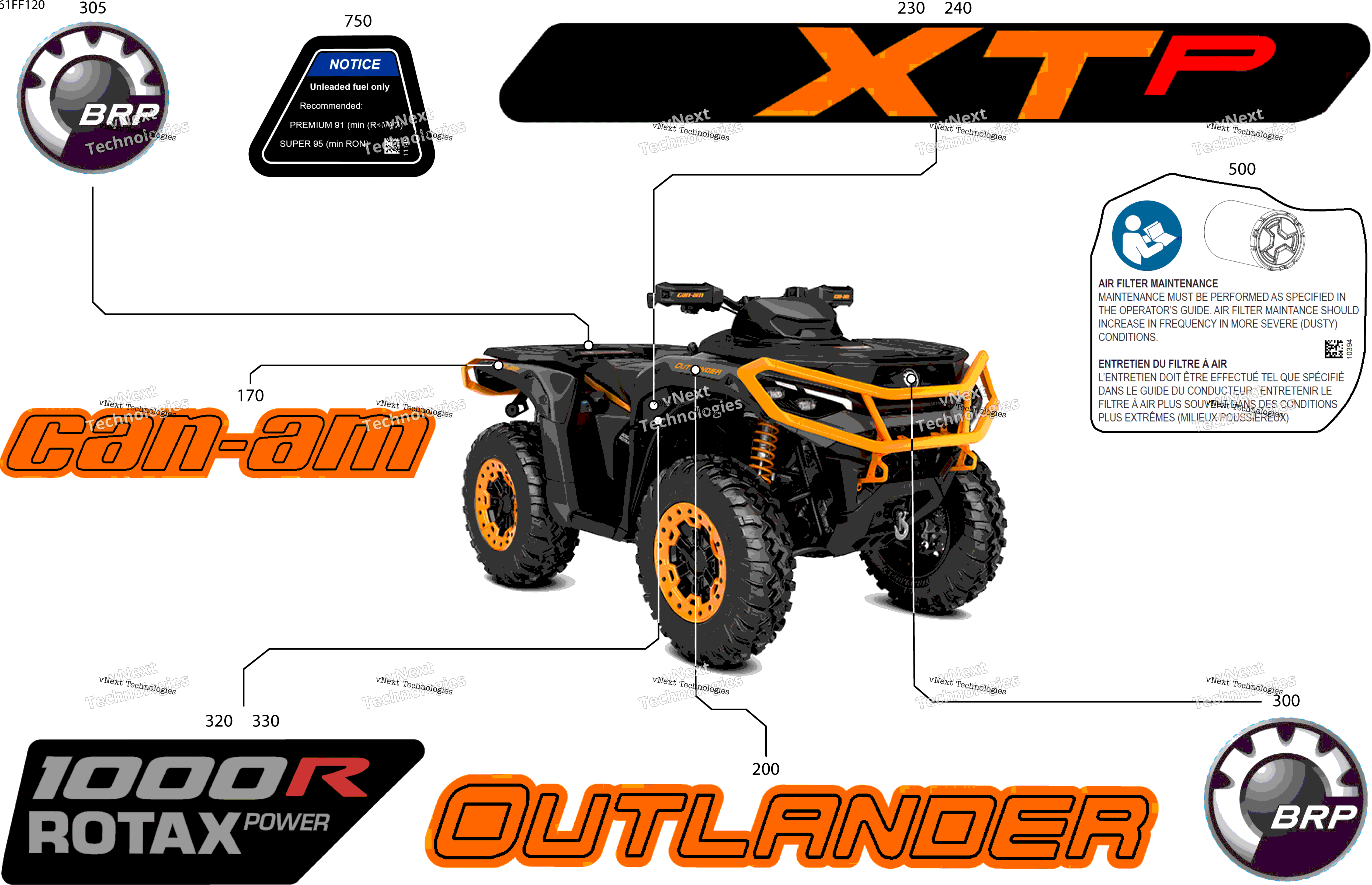 2026 OUTLANDER - 4X4 - XTP - 1000R - 4HTB - CALI - Mineral Gray Satin