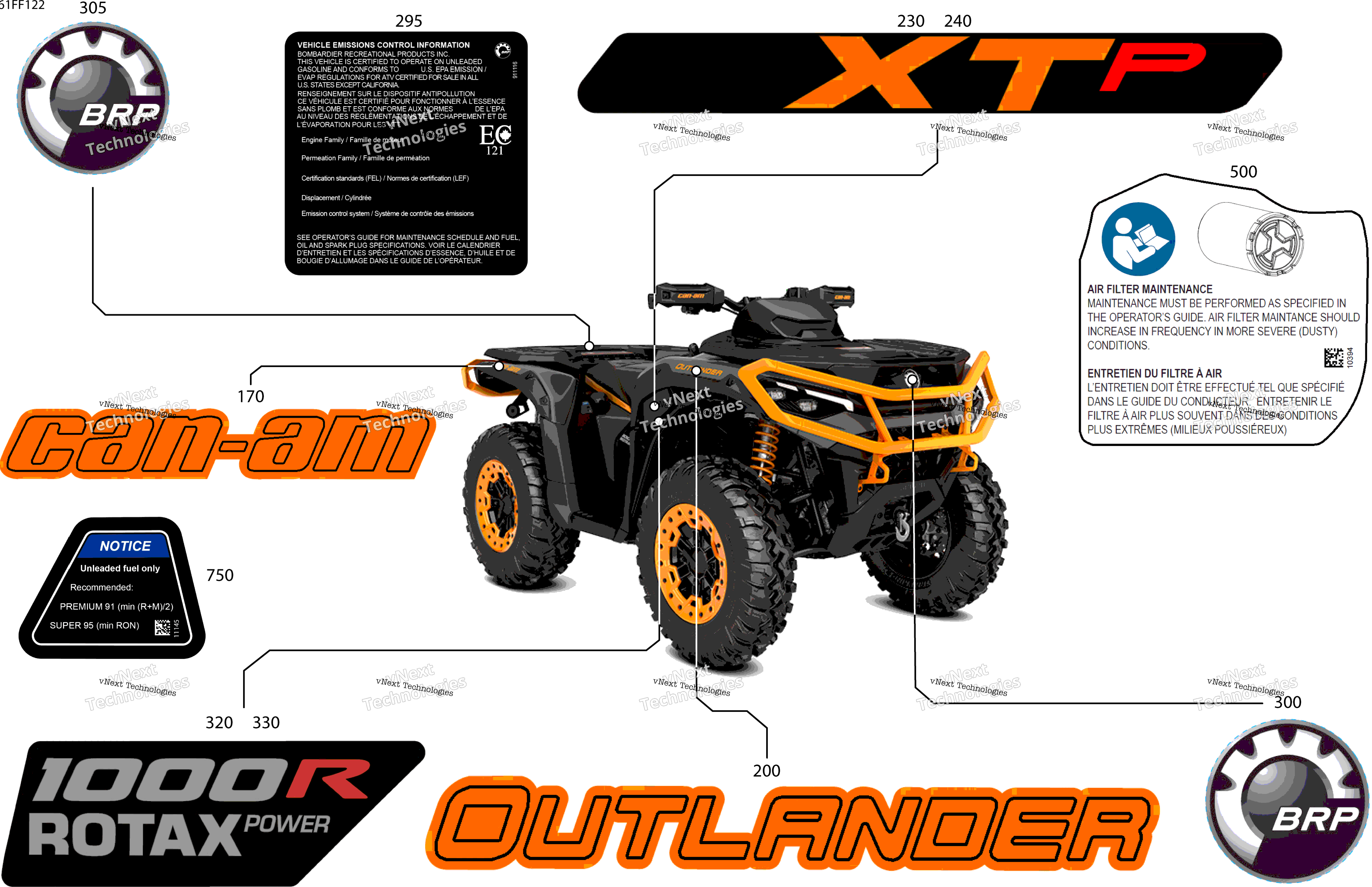 2026 OUTLANDER - 4X4 - XTP - 1000R - 4HTD - Mineral Gray Satin
