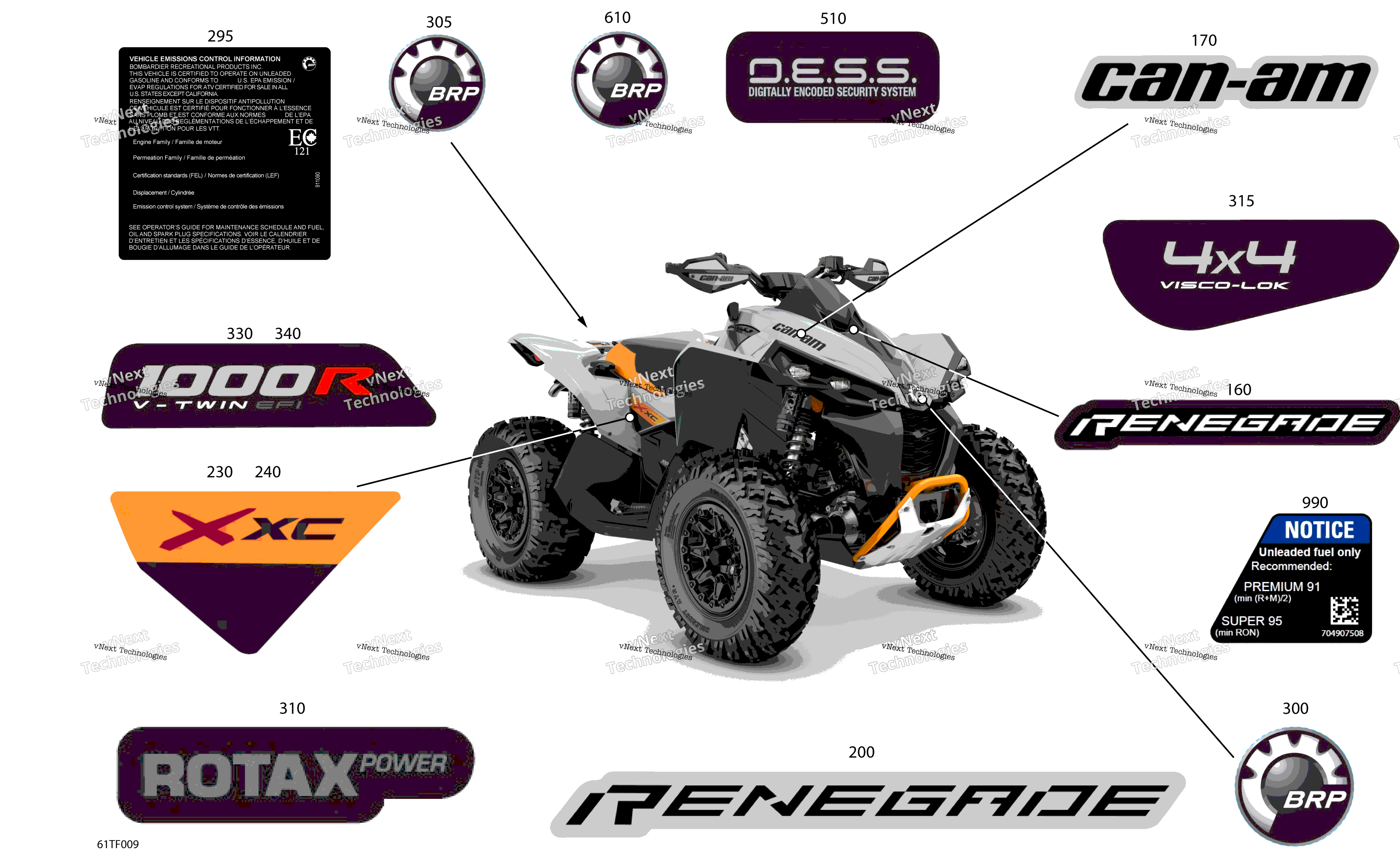 2026 RENEGADE - 4X4 - XXC - 1000R EFI - 5VTB - Catalyst Gray