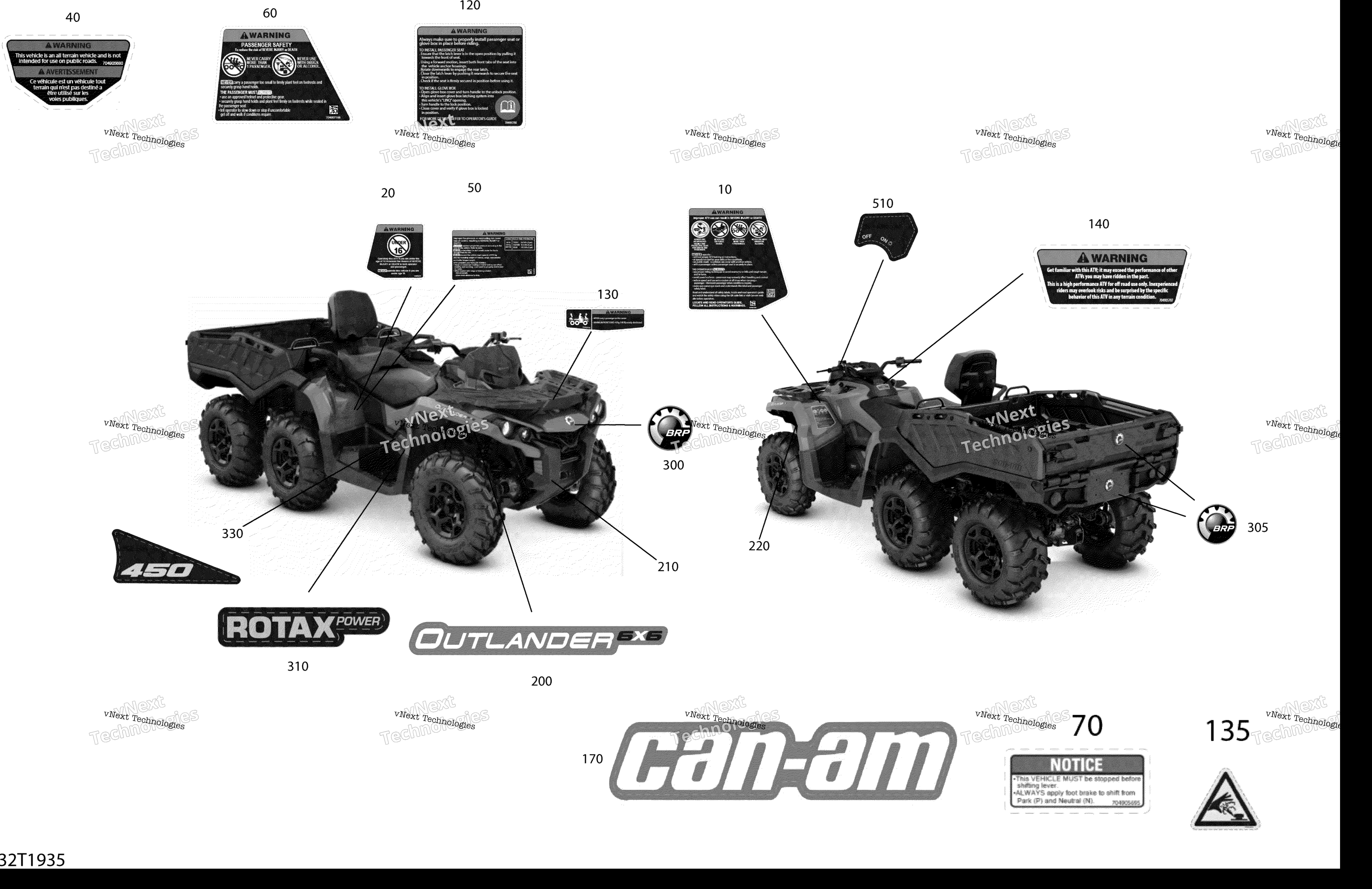 2019 Outlander MAX 6X6 - 450 EFI - North America;