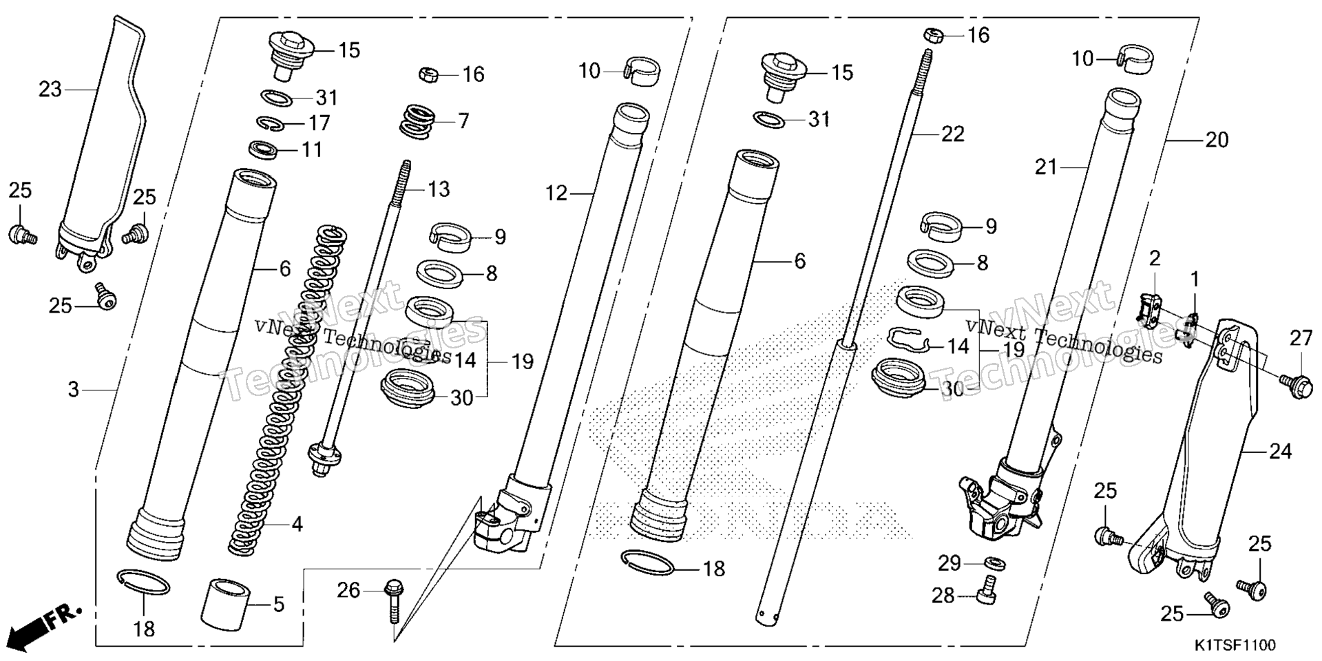 2025 CRF300LAAC (VIN# MLHND165-S5400001 To MLHND165-S5499999)
