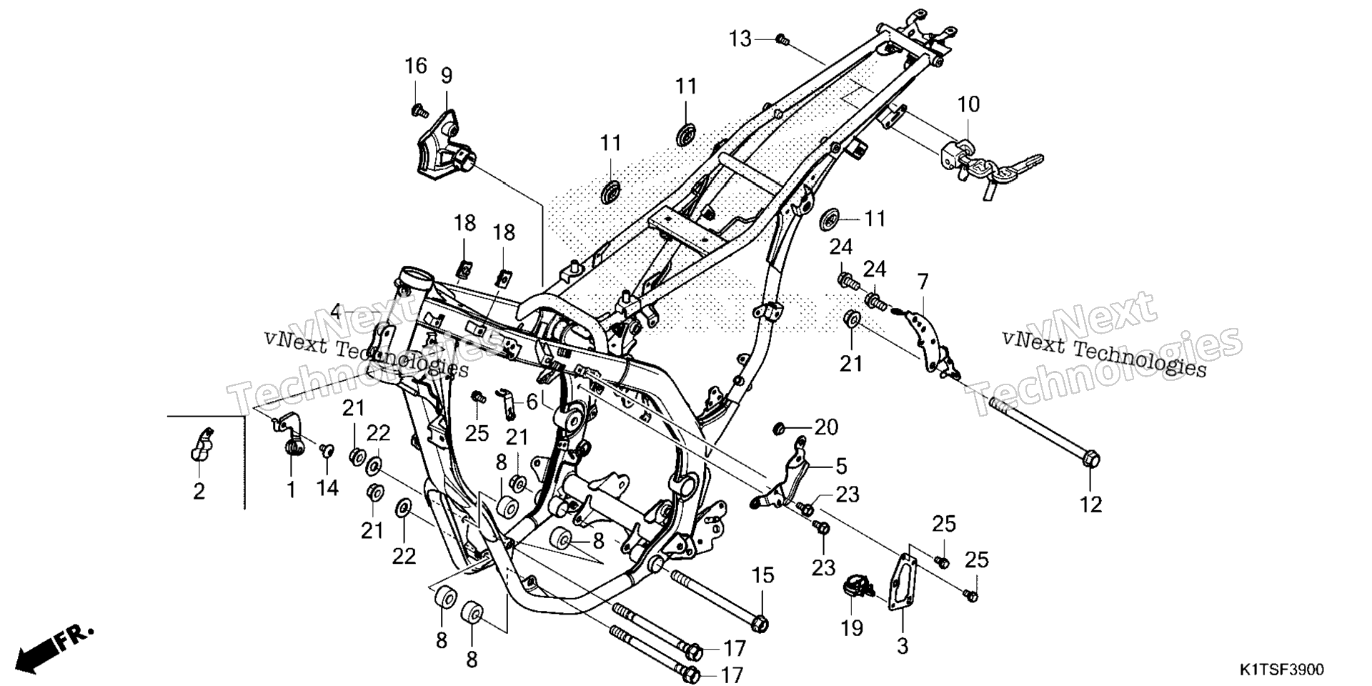 2025 CRF300LDAAC (VIN# MLHND167-S5200001 To MLHND167-S5299999)