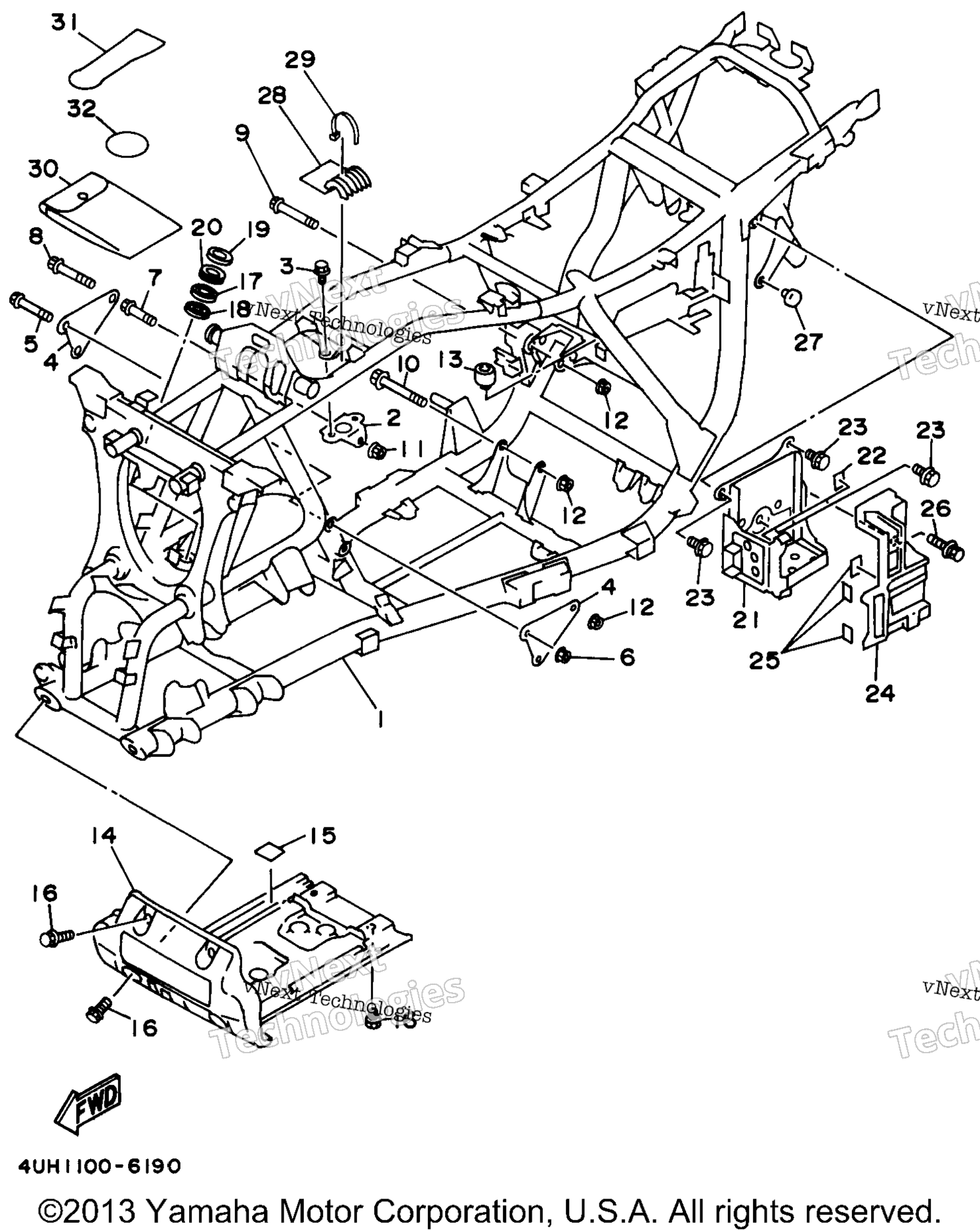1996 BIG BEAR 2WD (YFM350UH)