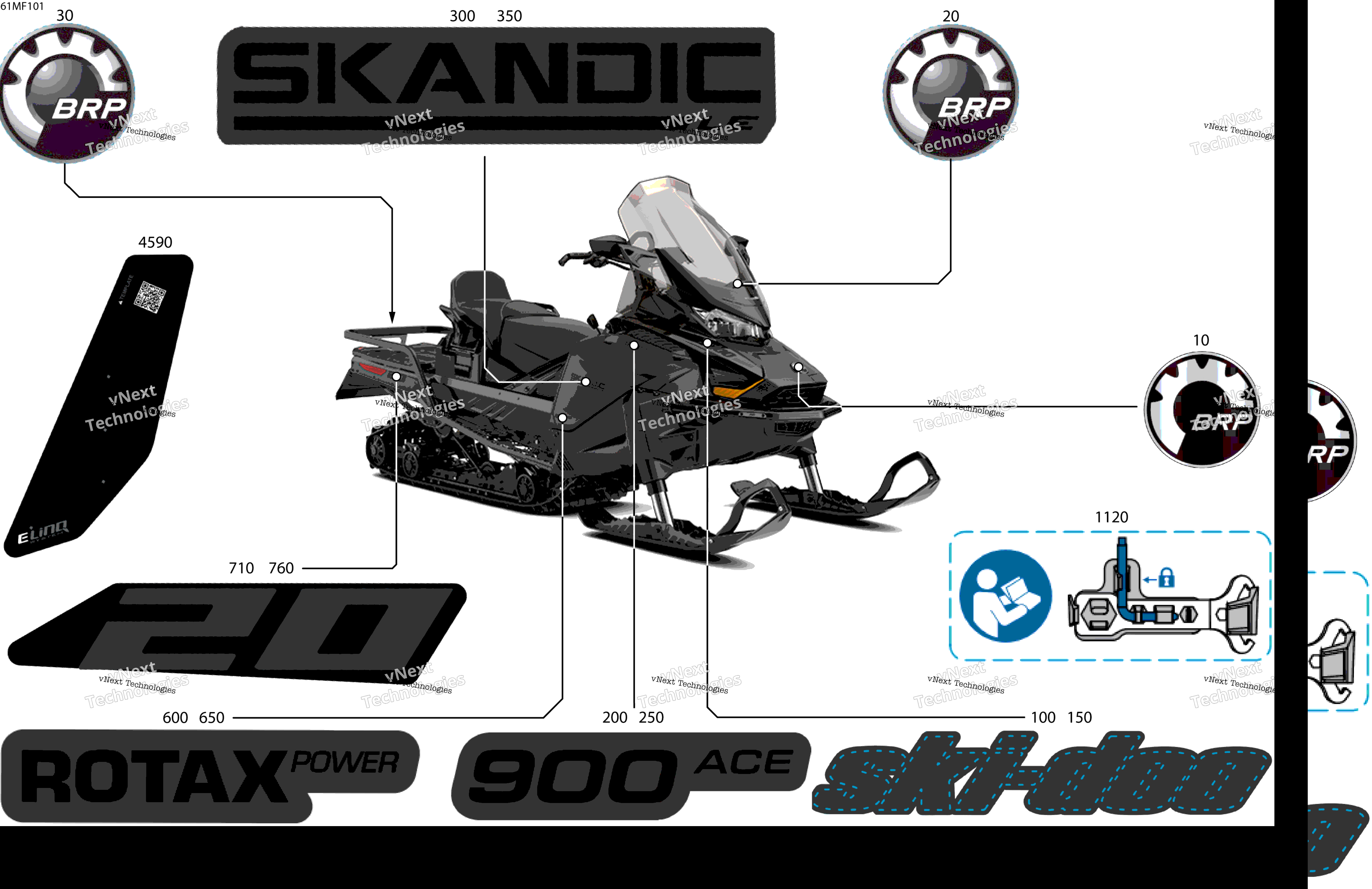 2026 SKANDIC - LE - 900 ACE - AHTB - Deep Black - 20X154X1.5CST Track