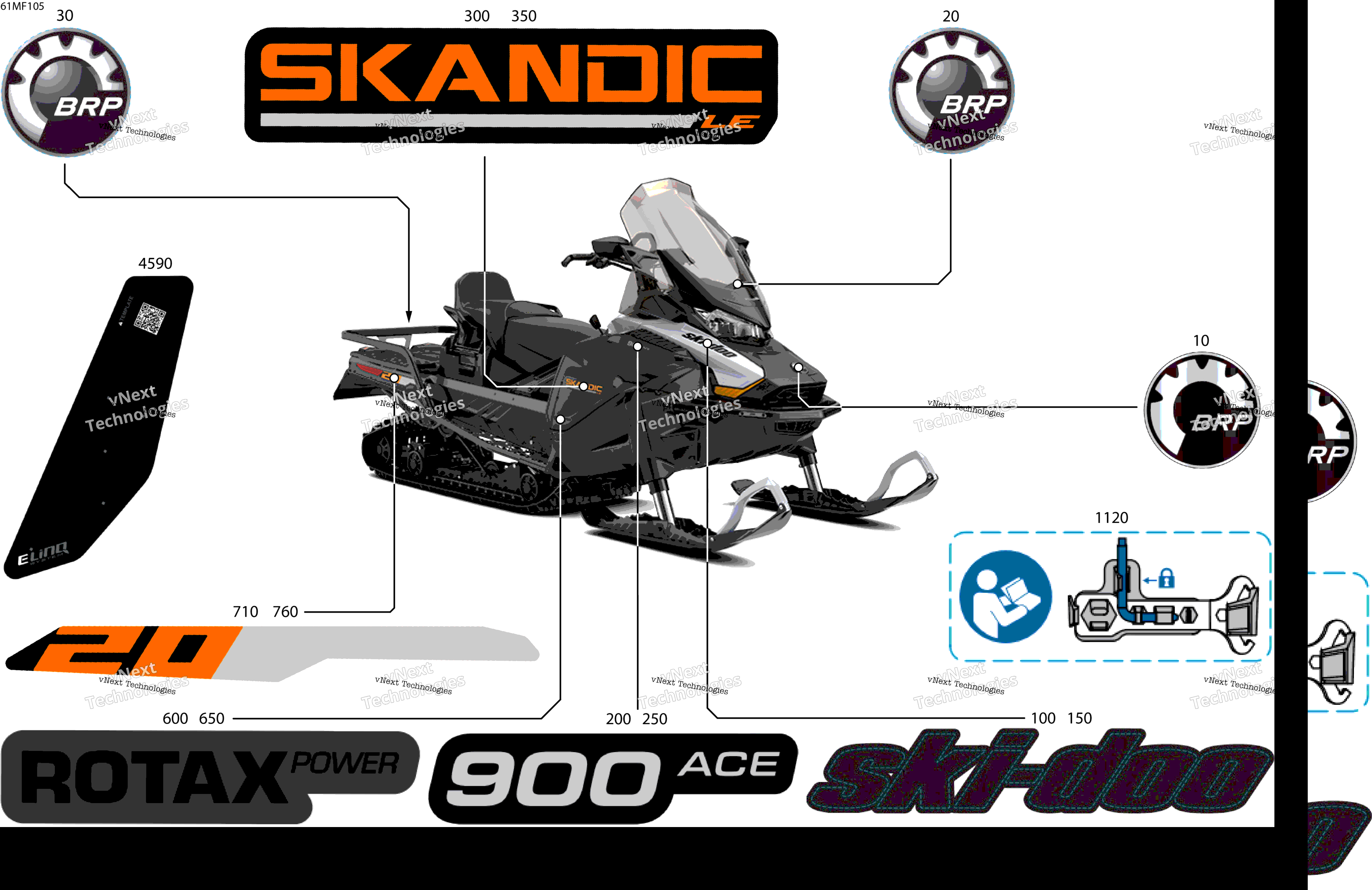 2026 SKANDIC - LE - 900 ACE - AHTF - Catalyst Gray - 20X154X1.5CST Track