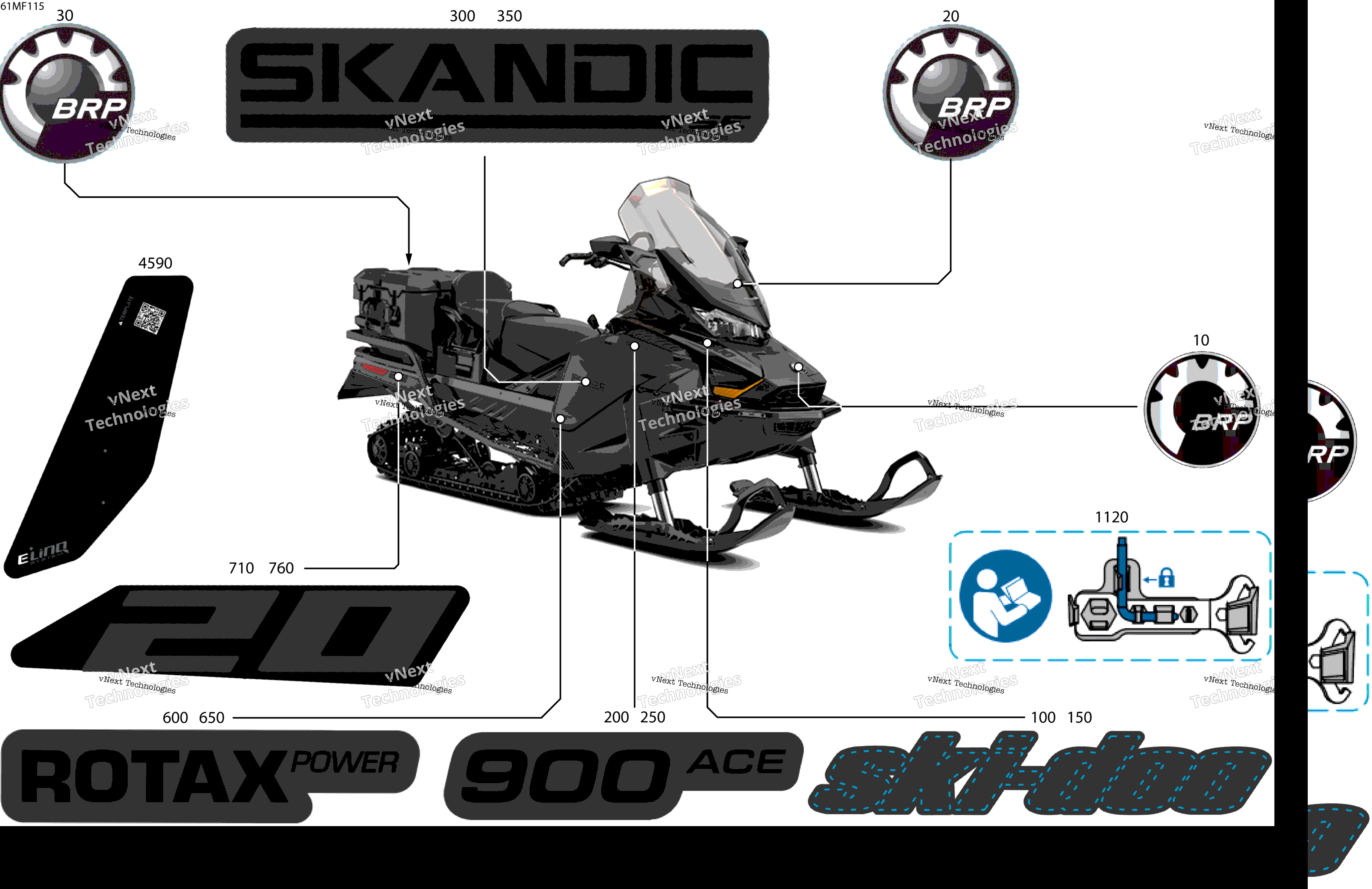 2026 SKANDIC - SE - 900 ACE - ANTC - Deep Black - 20X154X1.5ICST Track