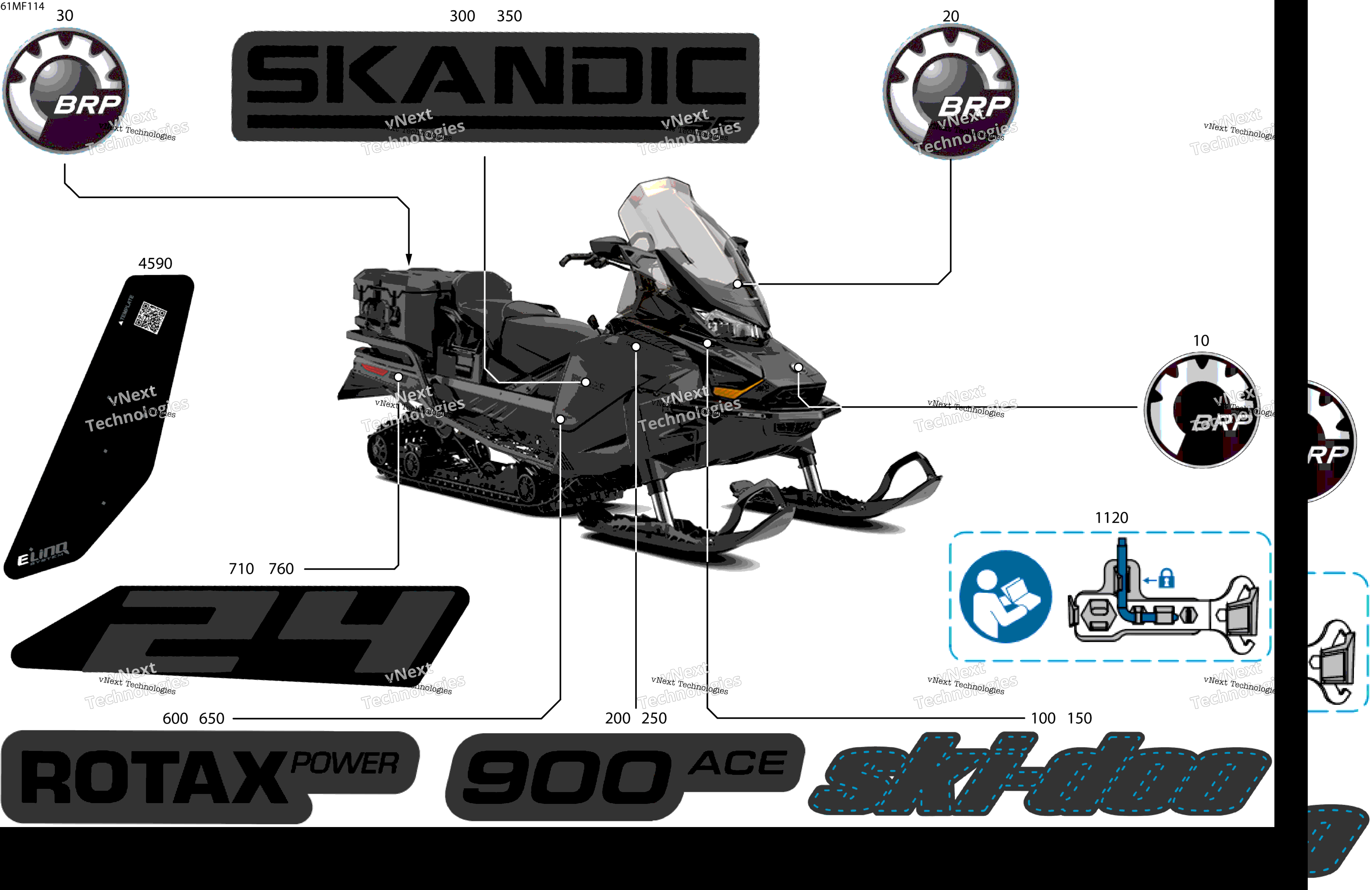 2026 SKANDIC - SE - 900 ACE - ANTD - Deep Black - 24X154X1.5ICST Track