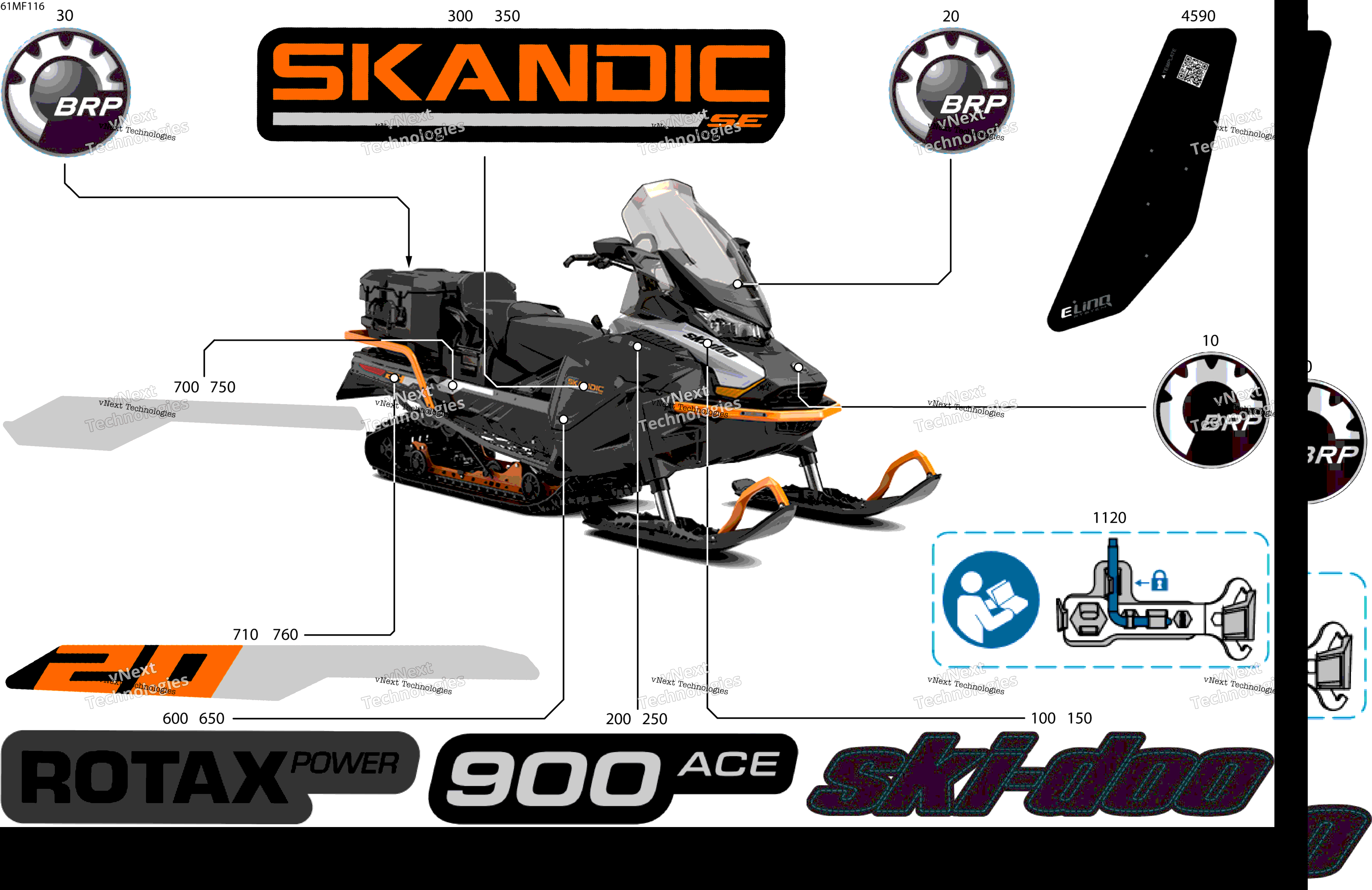 2026 SKANDIC - SE - 900 ACE - ANTE - Catalyst Gray - 20X154X1.8C Track