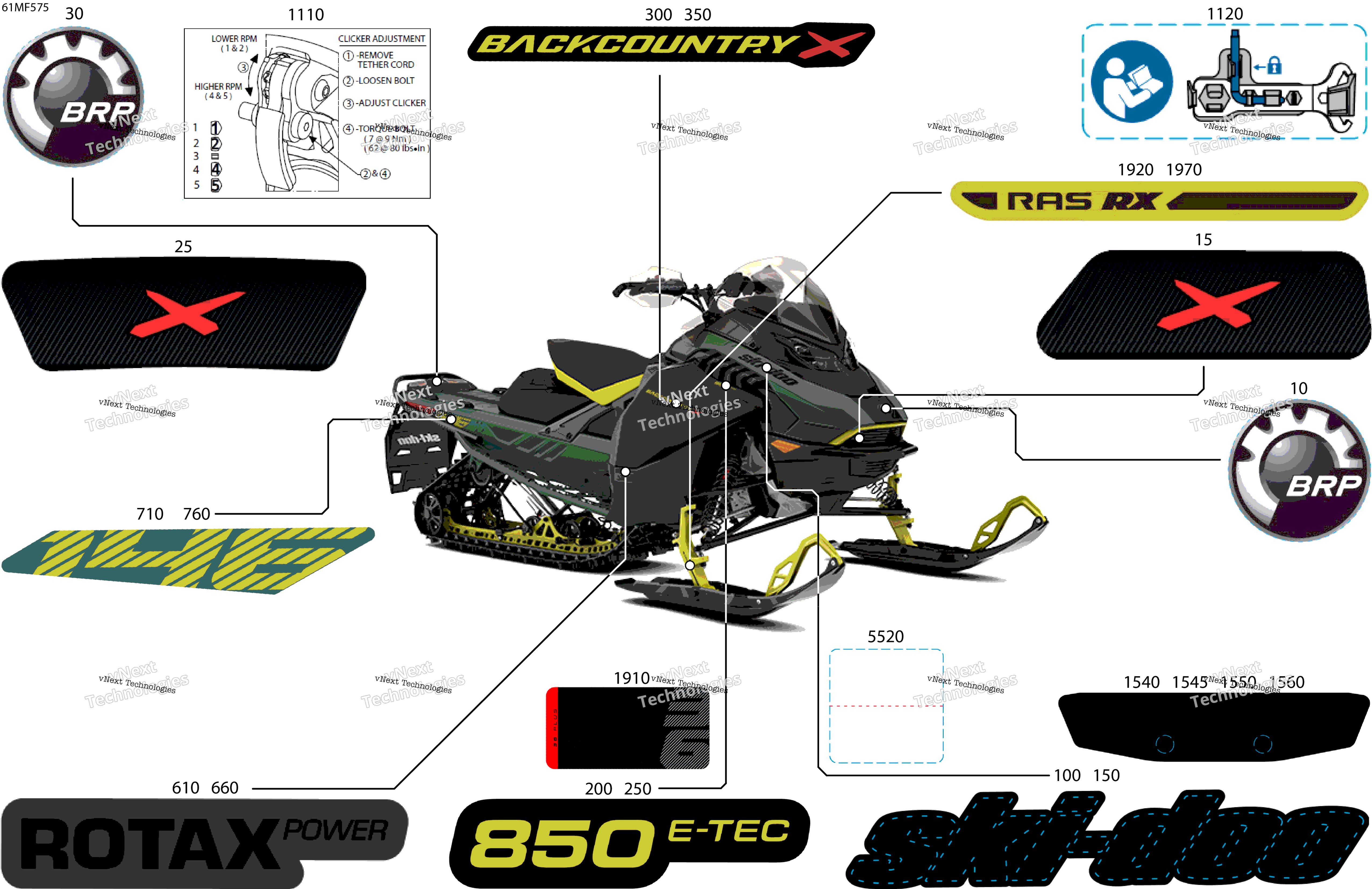 2026 BACKCOUNTRY - X - 850 E-TEC - UXTN - Tundra Green - 15X146X1.5IS Track