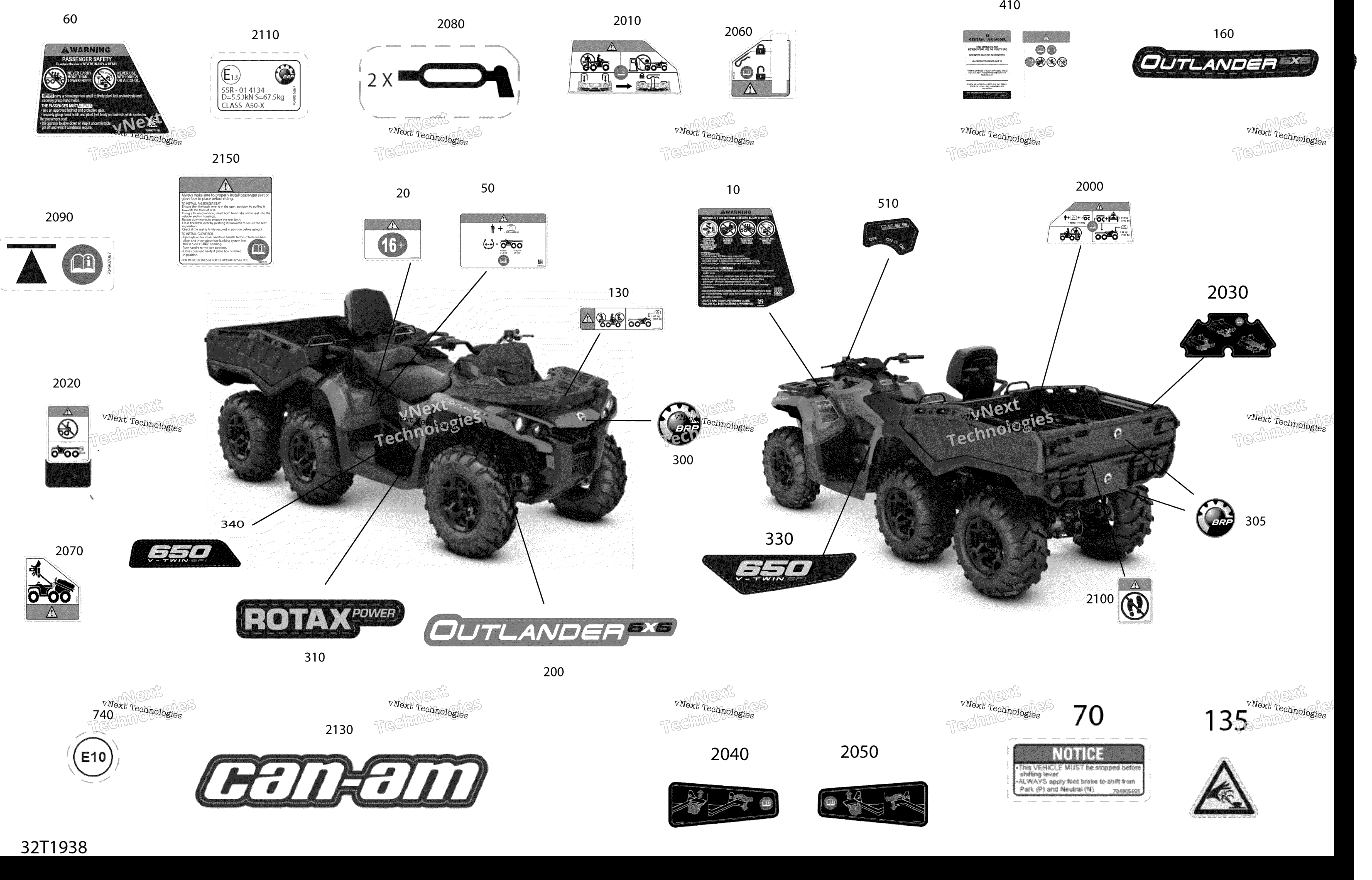2019 OUTLANDER 6X6 - 650 EFI - T3