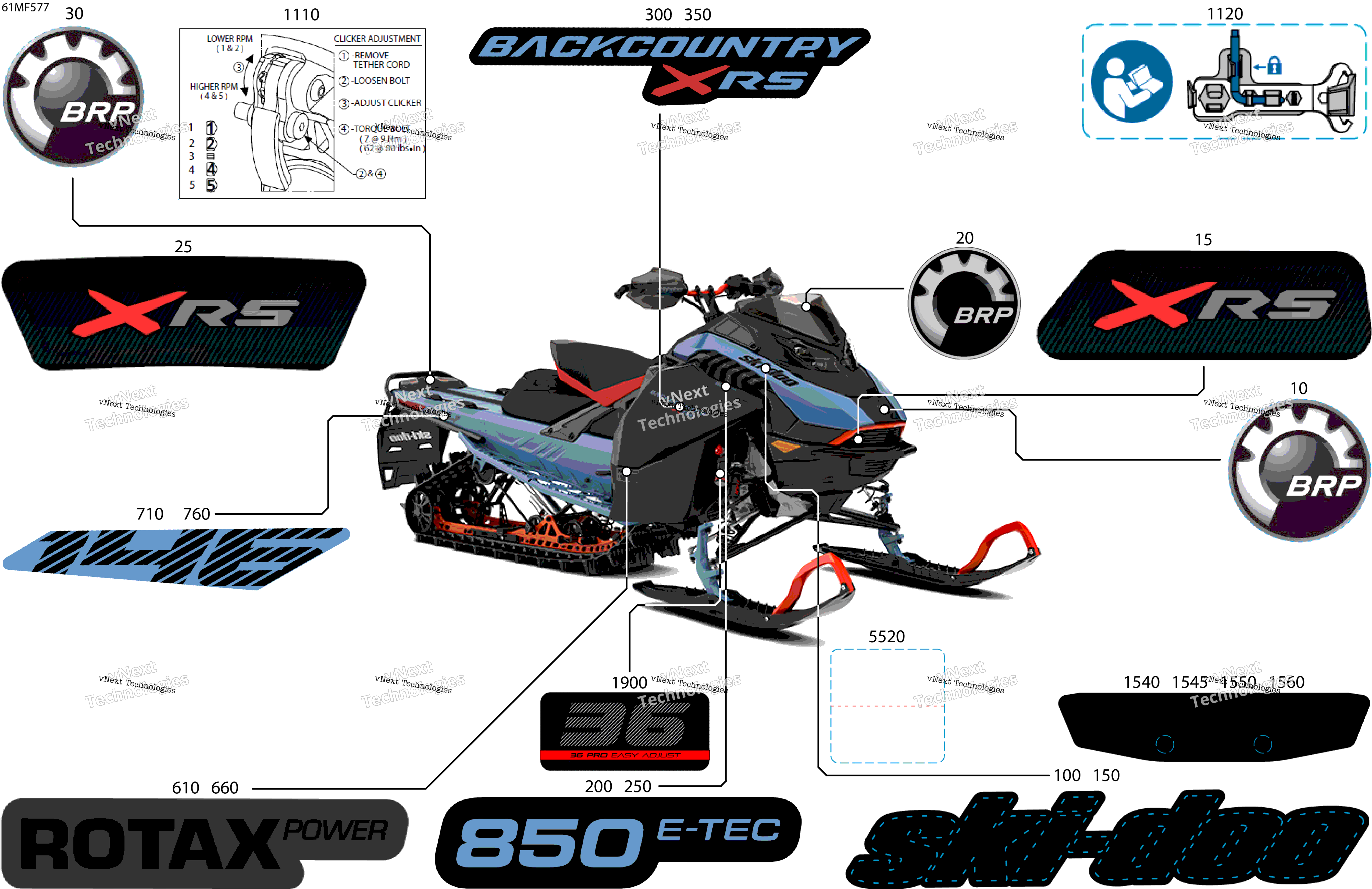 2026 BACKCOUNTRY - X-RS - 850 E-TEC - UYTC - Scandi Blue - 16X146X2.0P Track