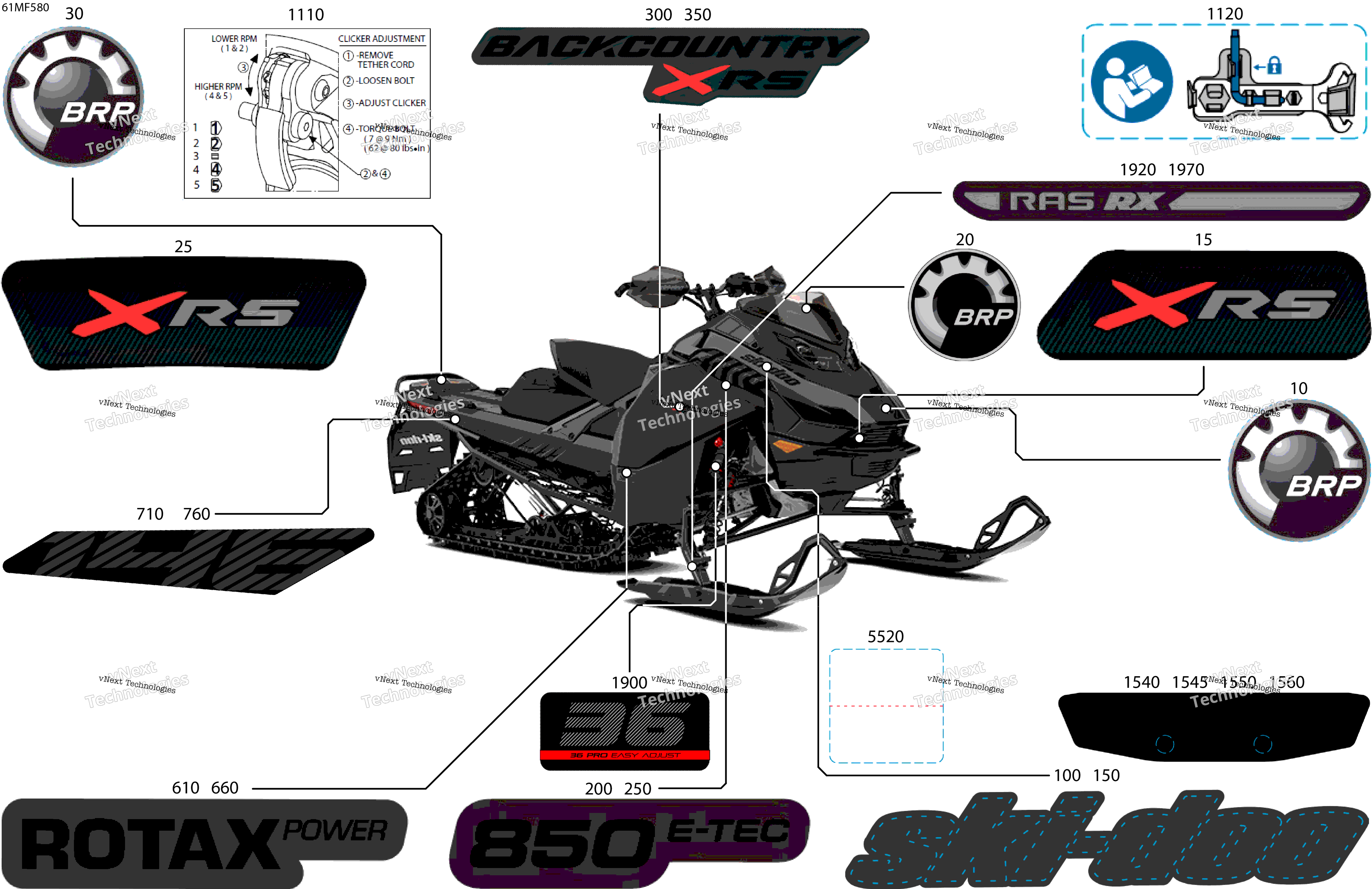 2026 BACKCOUNTRY - X-RS - 850 E-TEC - UYTG - Deep Black - 15X146X1.5S Track