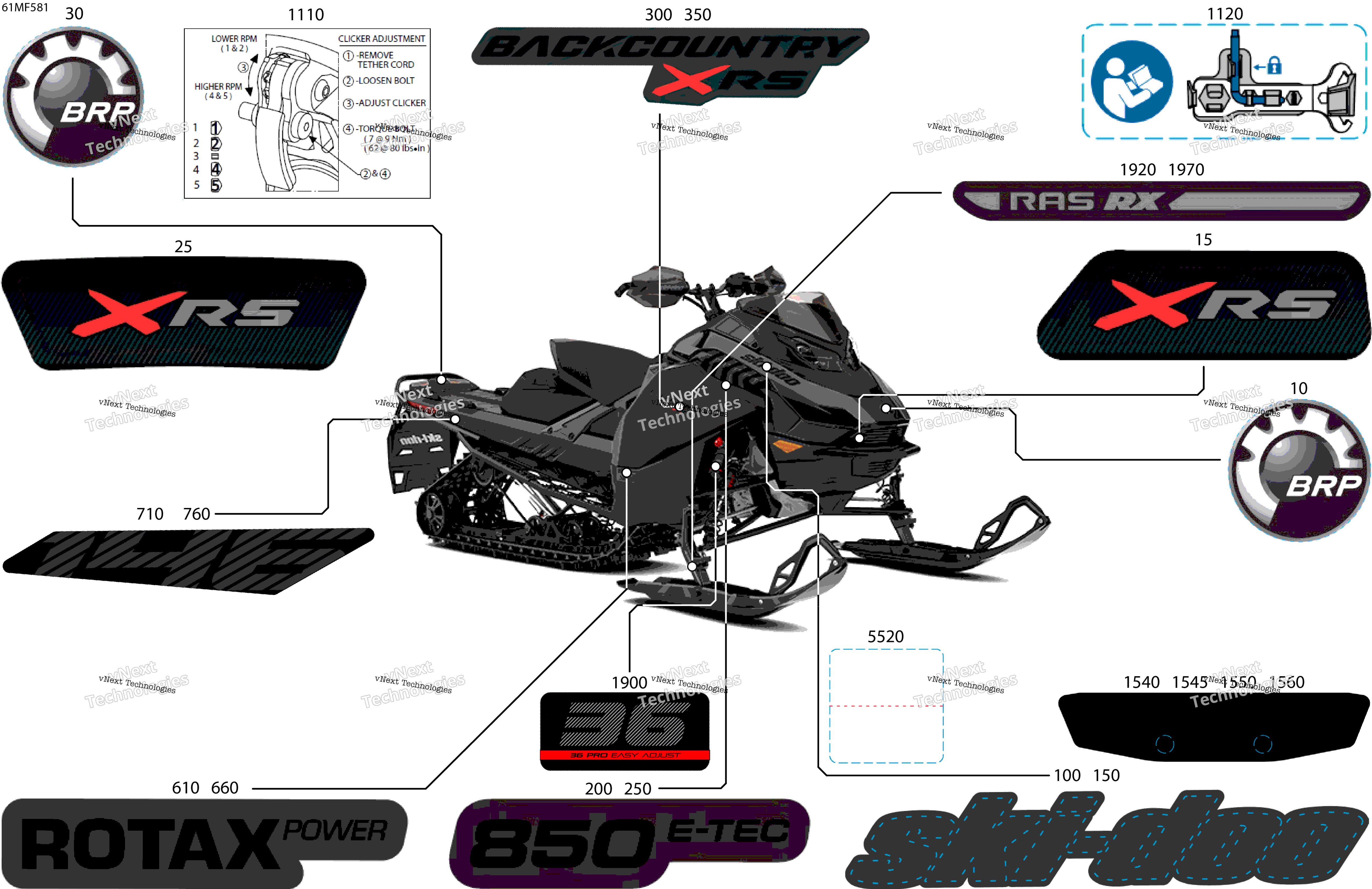2026 BACKCOUNTRY - X-RS - 850 E-TEC - UYTH - Deep Black - 15X146X1.5S Track