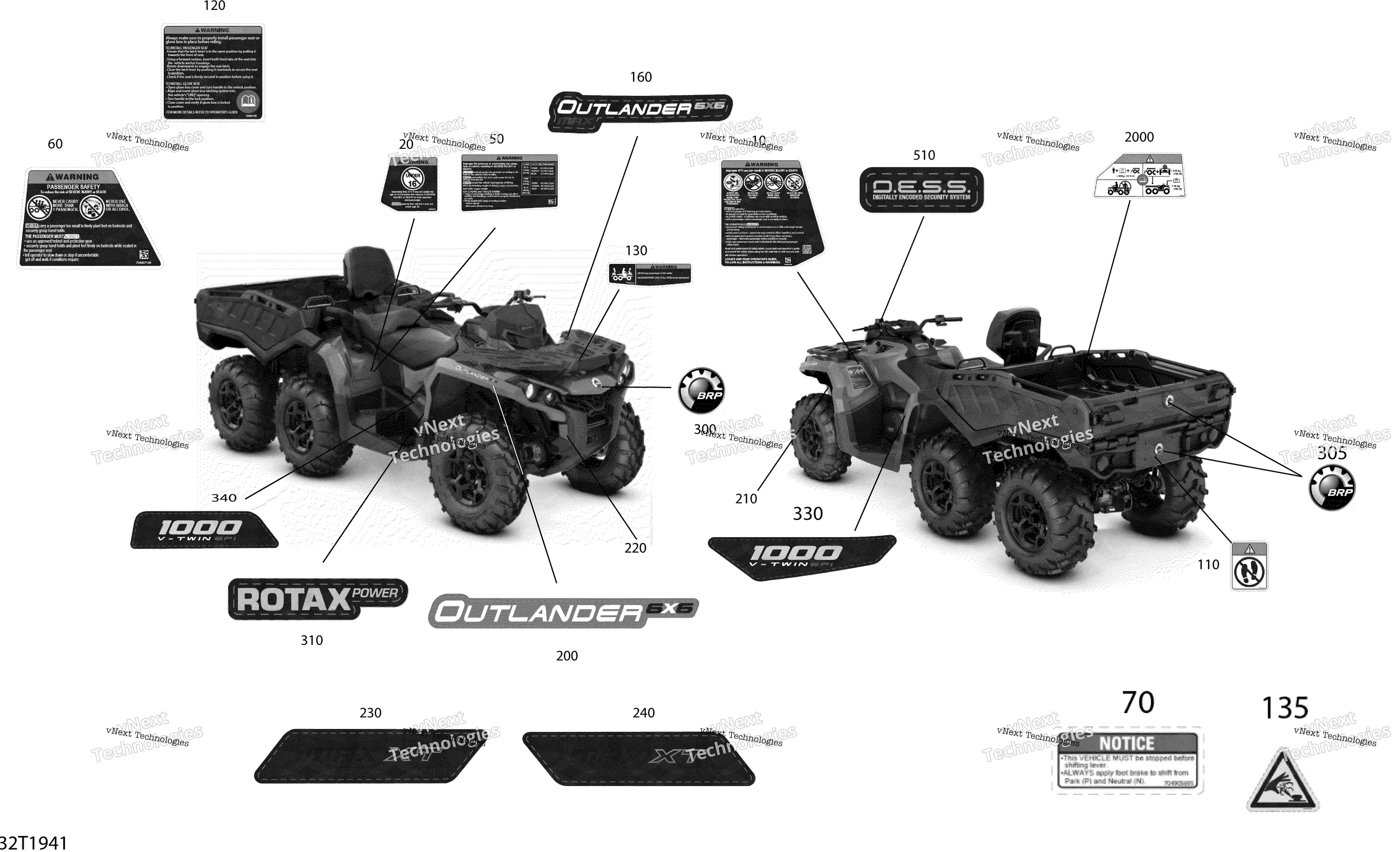 2019 Outlander MAX 6X6 - 1000 EFI - North America