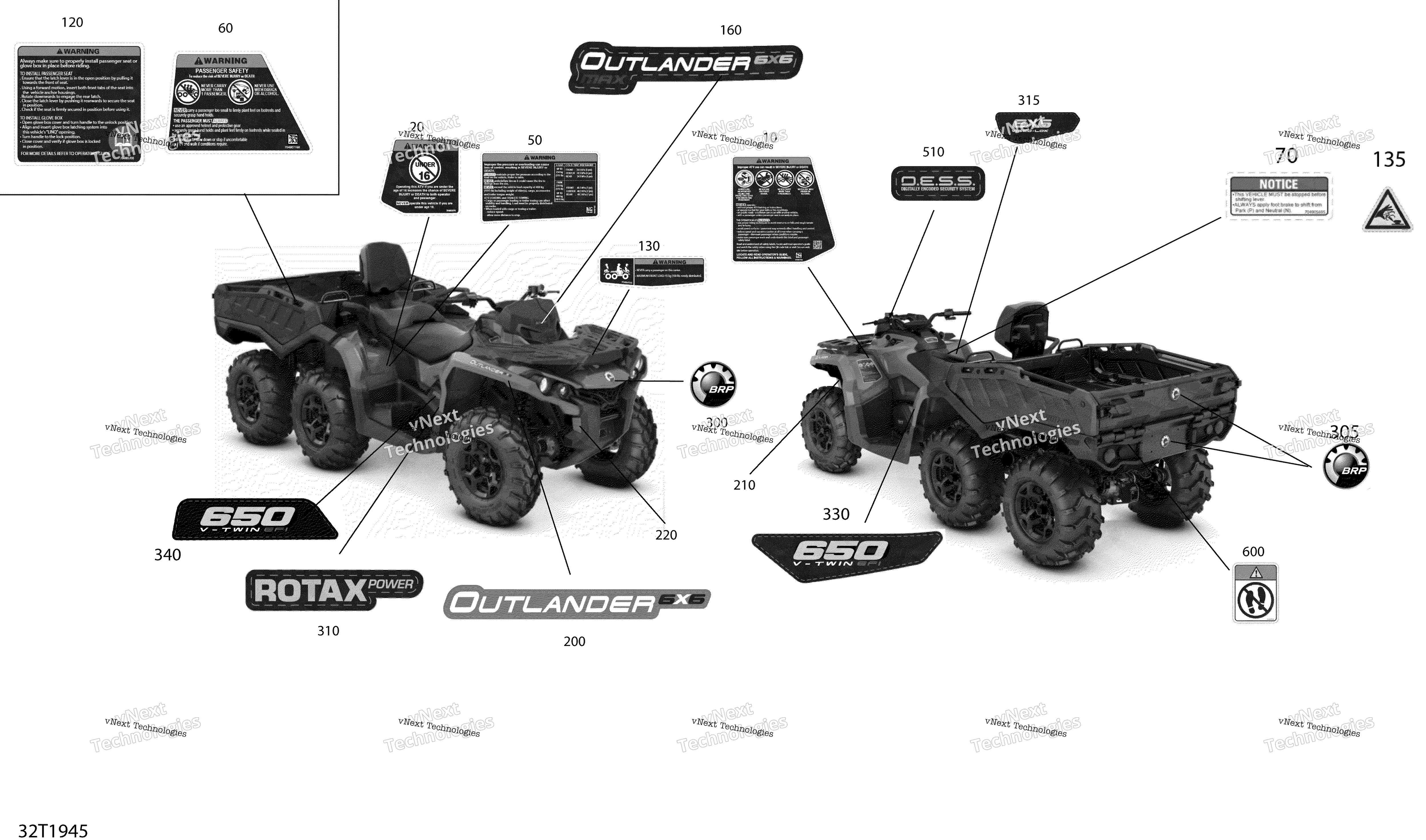 2019 Outlander MAX 6X6 - 650 EFI - North America