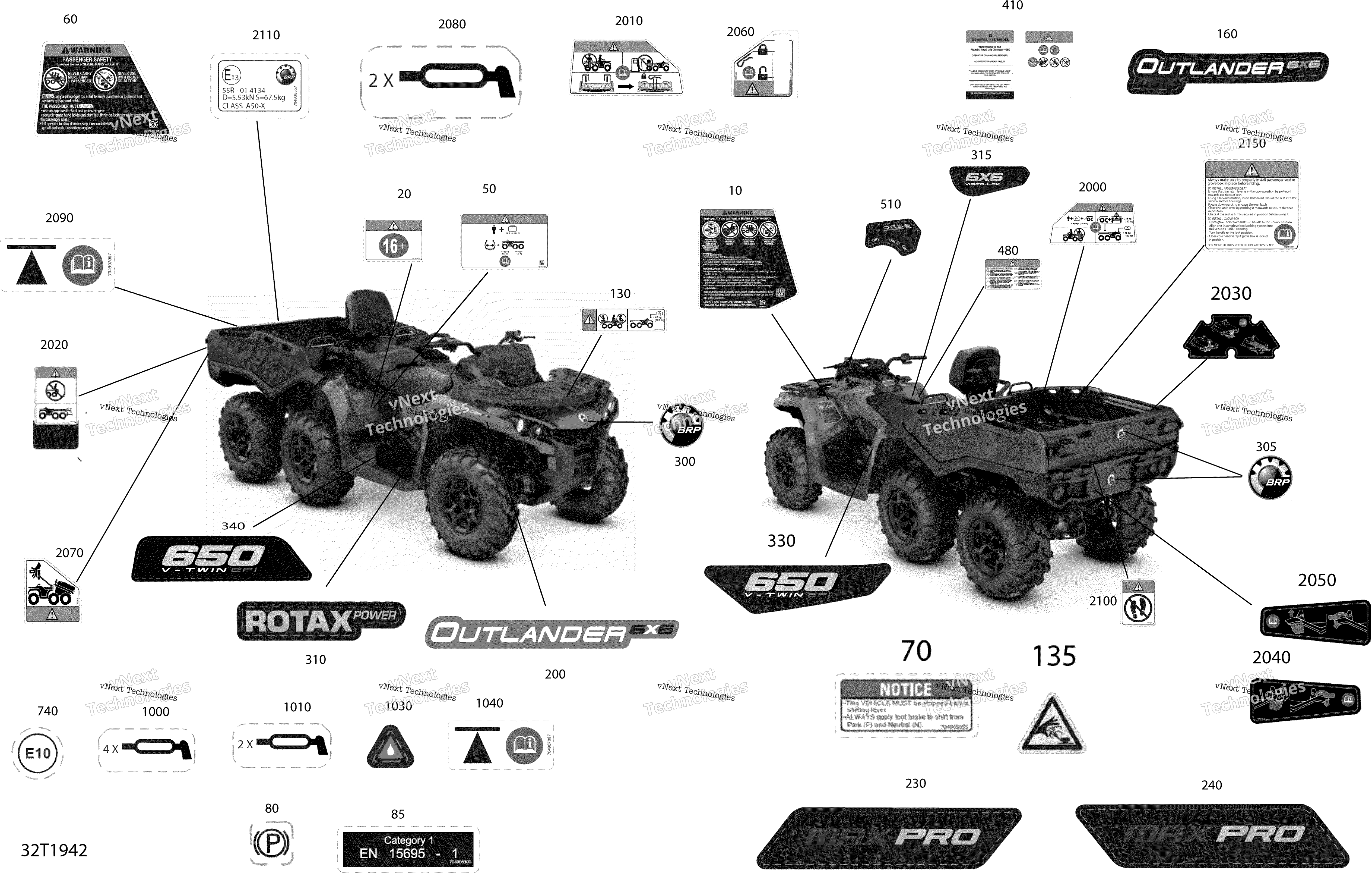 2019 OUTLANDER MAX 6X6 - 650 EFI - T3