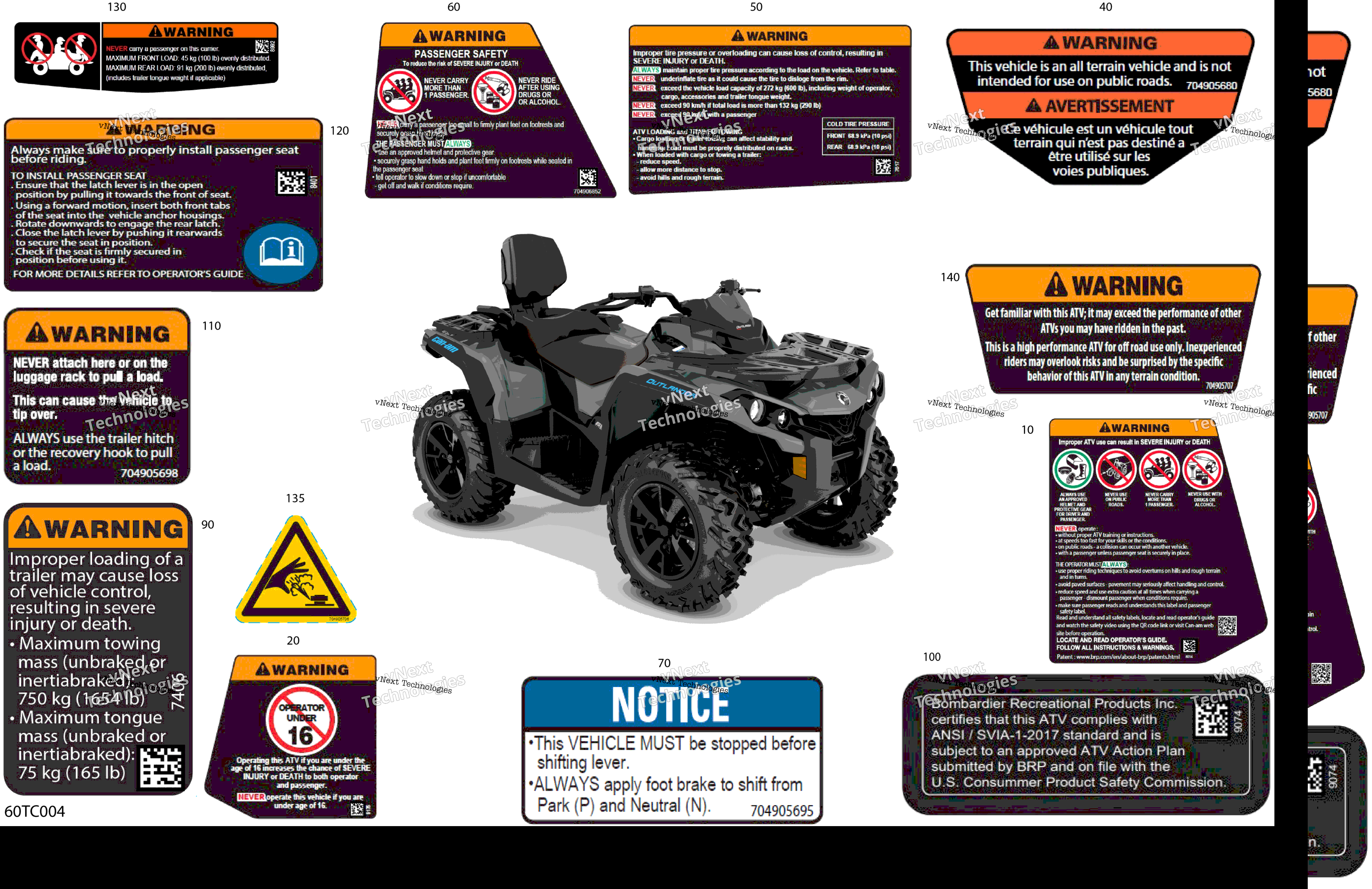 2023 Outlander MAX 850 EFI - XT - (2LPE-2LPF-2LPG) North America