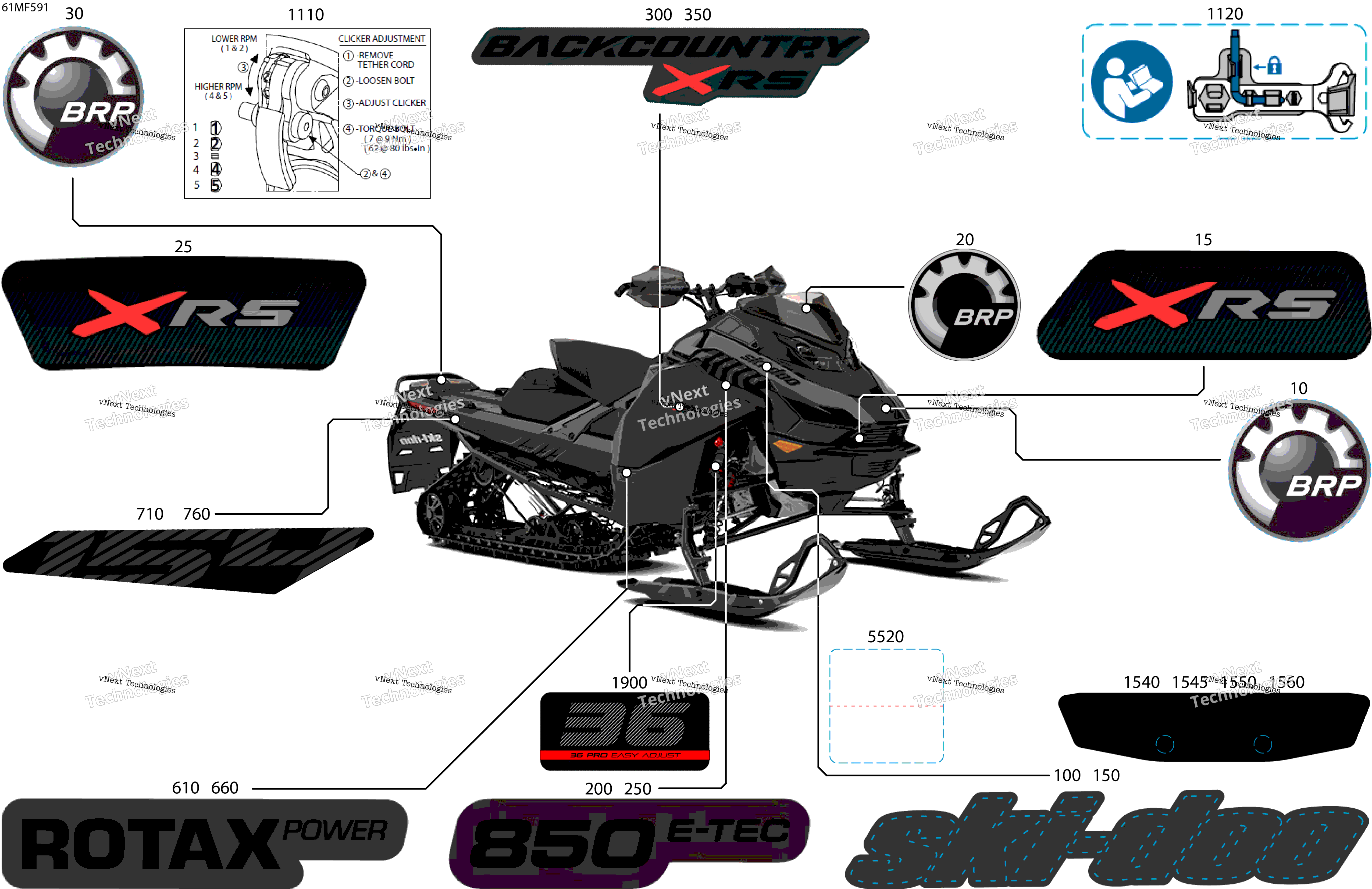 2026 BACKCOUNTRY - X-RS - 850 E-TEC - UZT4 - Deep Black - 16X154X2.0P Track