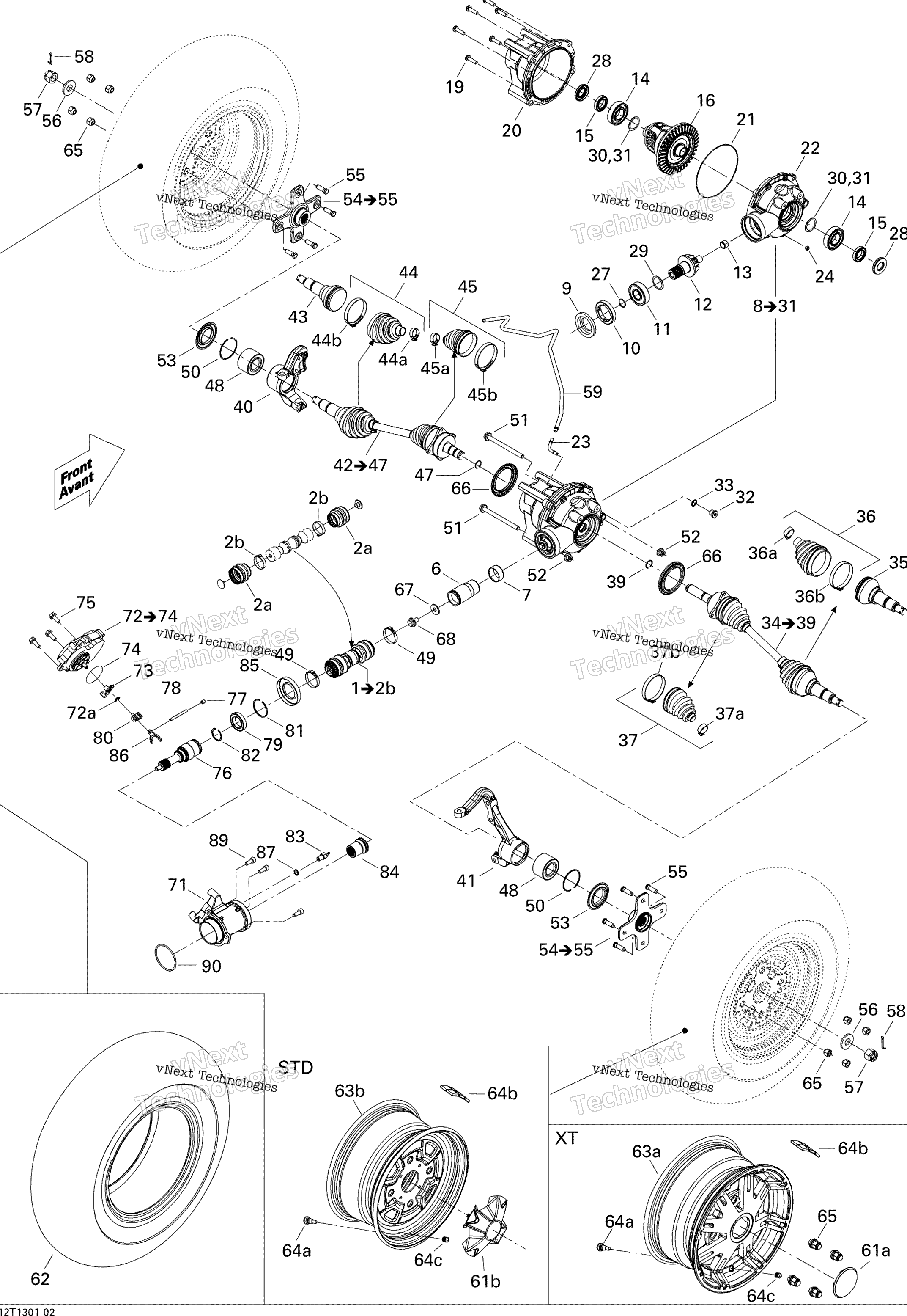 2013 OUTLANDER STD, XT, 400 EFI