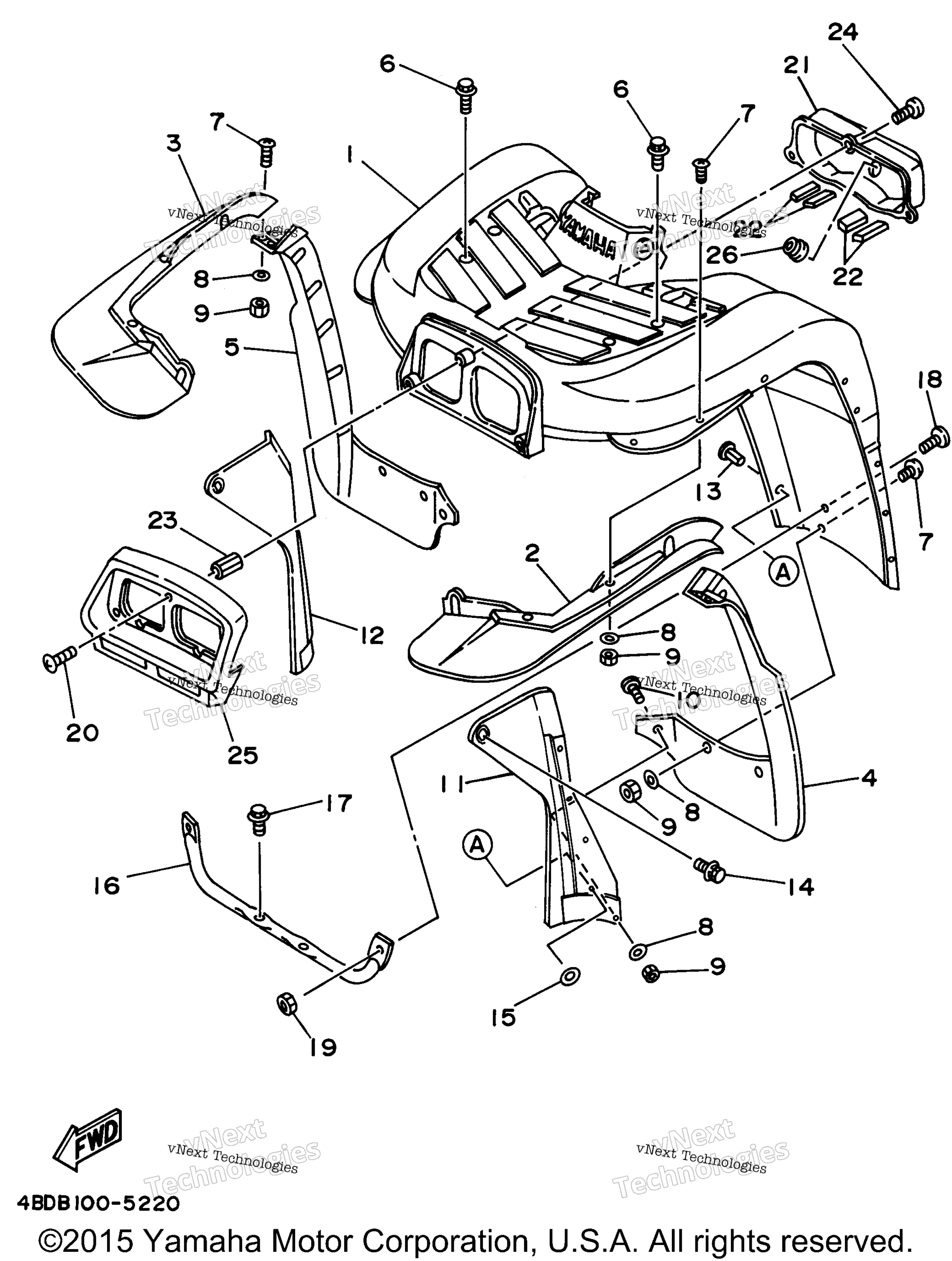 1995 TIMBERWOLF 4WD (YFB250FWG)