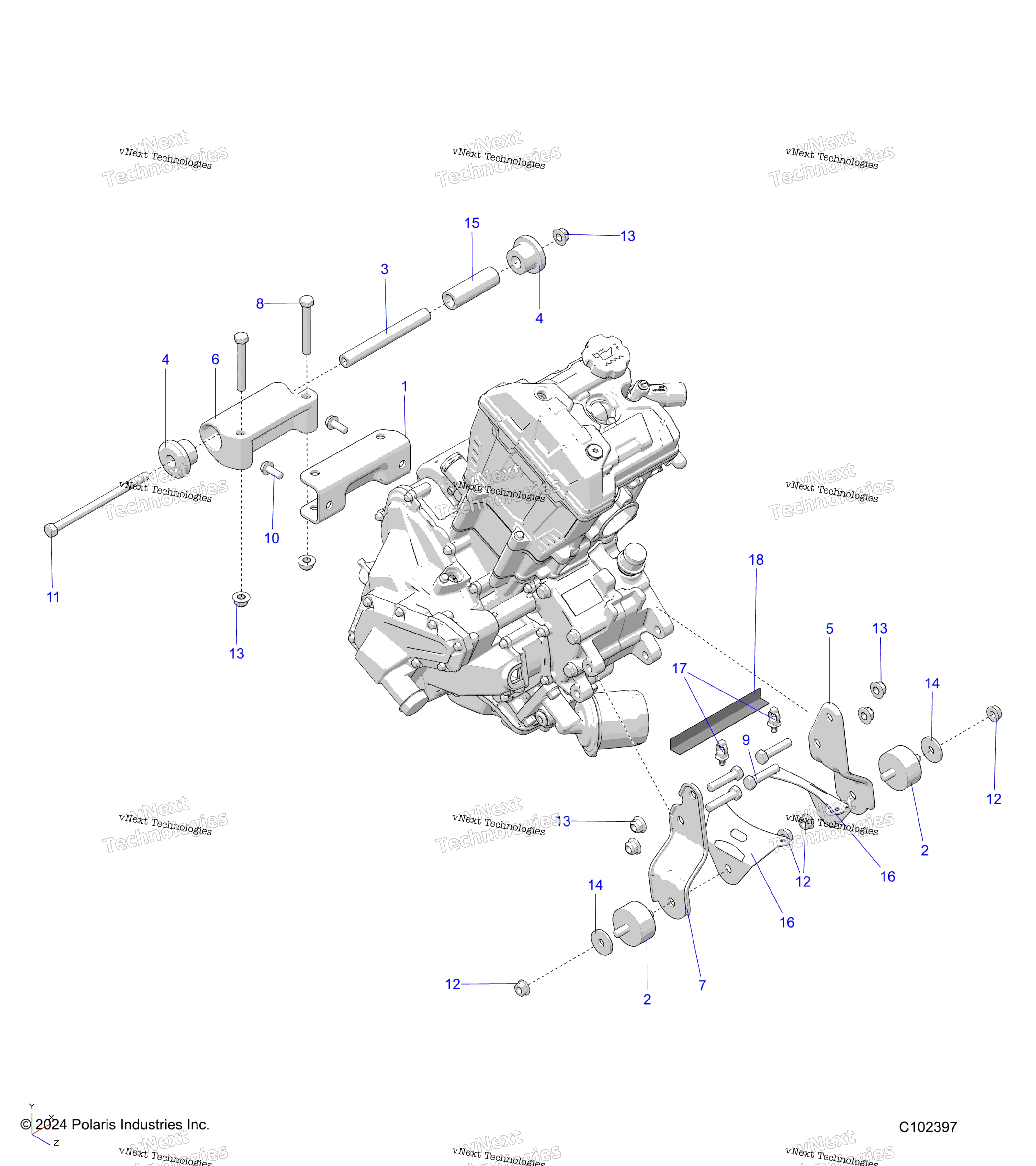 2025 SPORTSMAN 570 6X6 EPS 49S (A25SKE57A1)