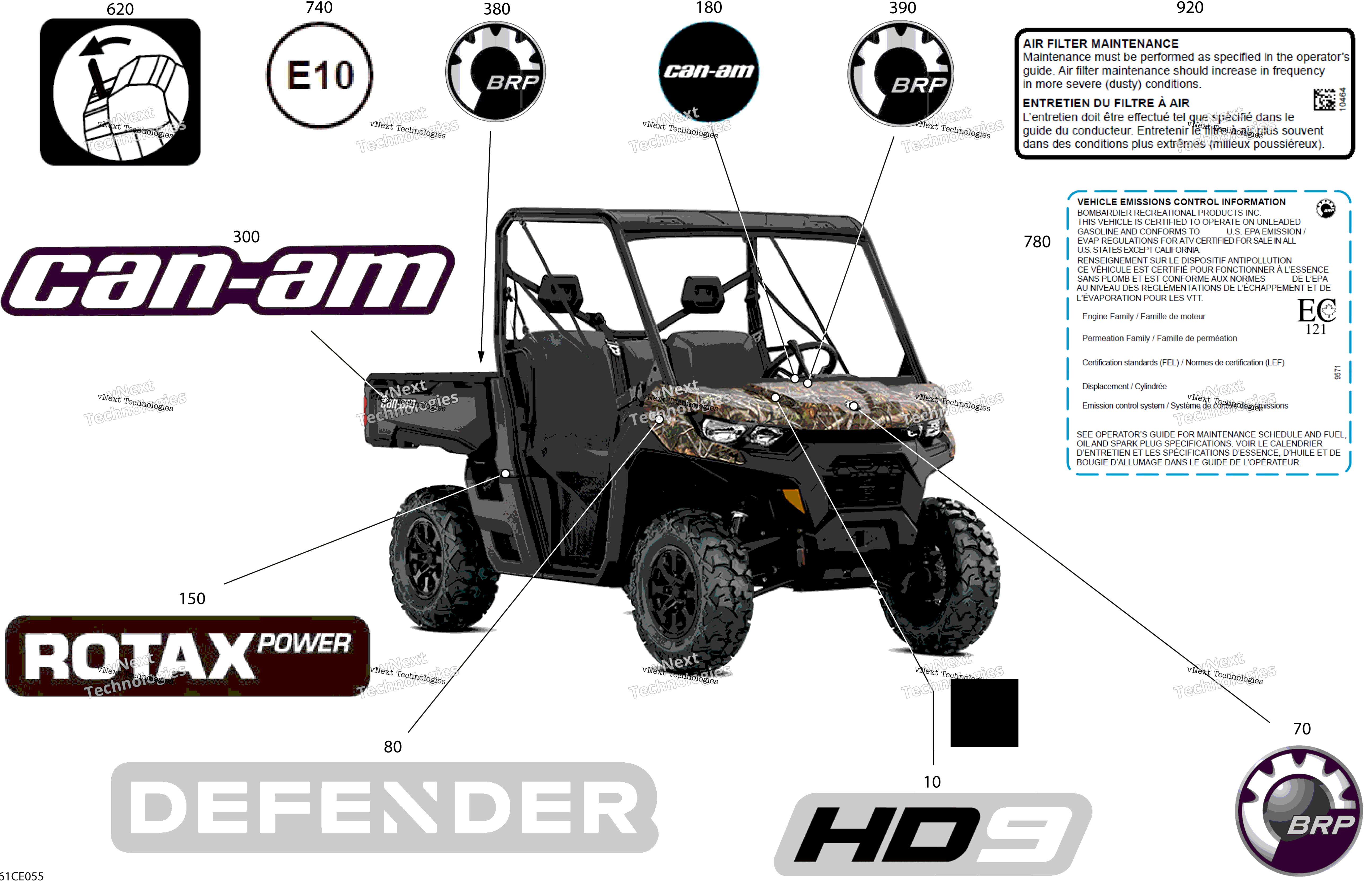 2025 Defender Max - HD9 - DPS - 8RSD - Wildland Camo - 62" Width