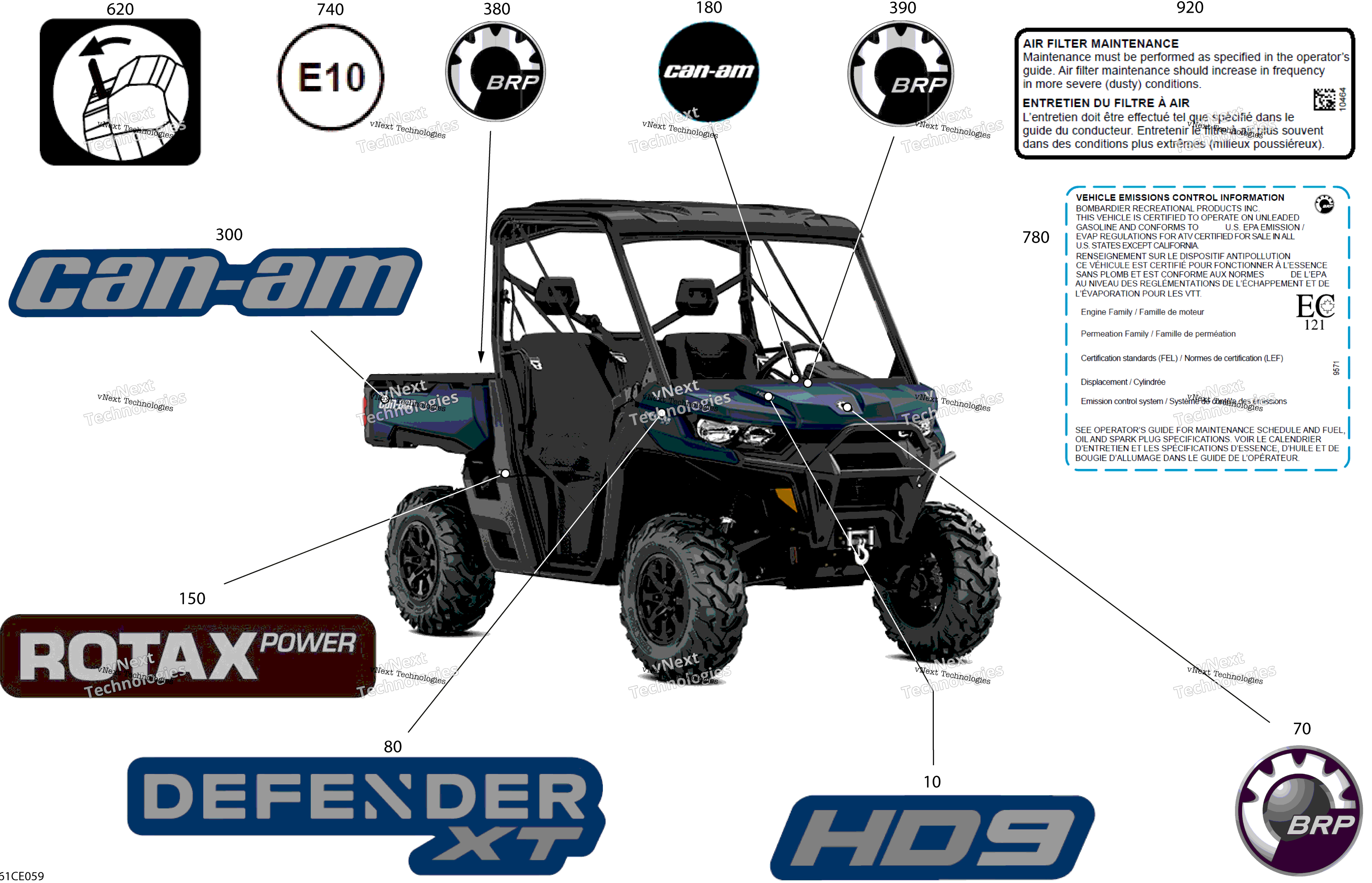 2025 Defender Max - HD9 - XT - 8SSD - Dusty Navy - 62" Width