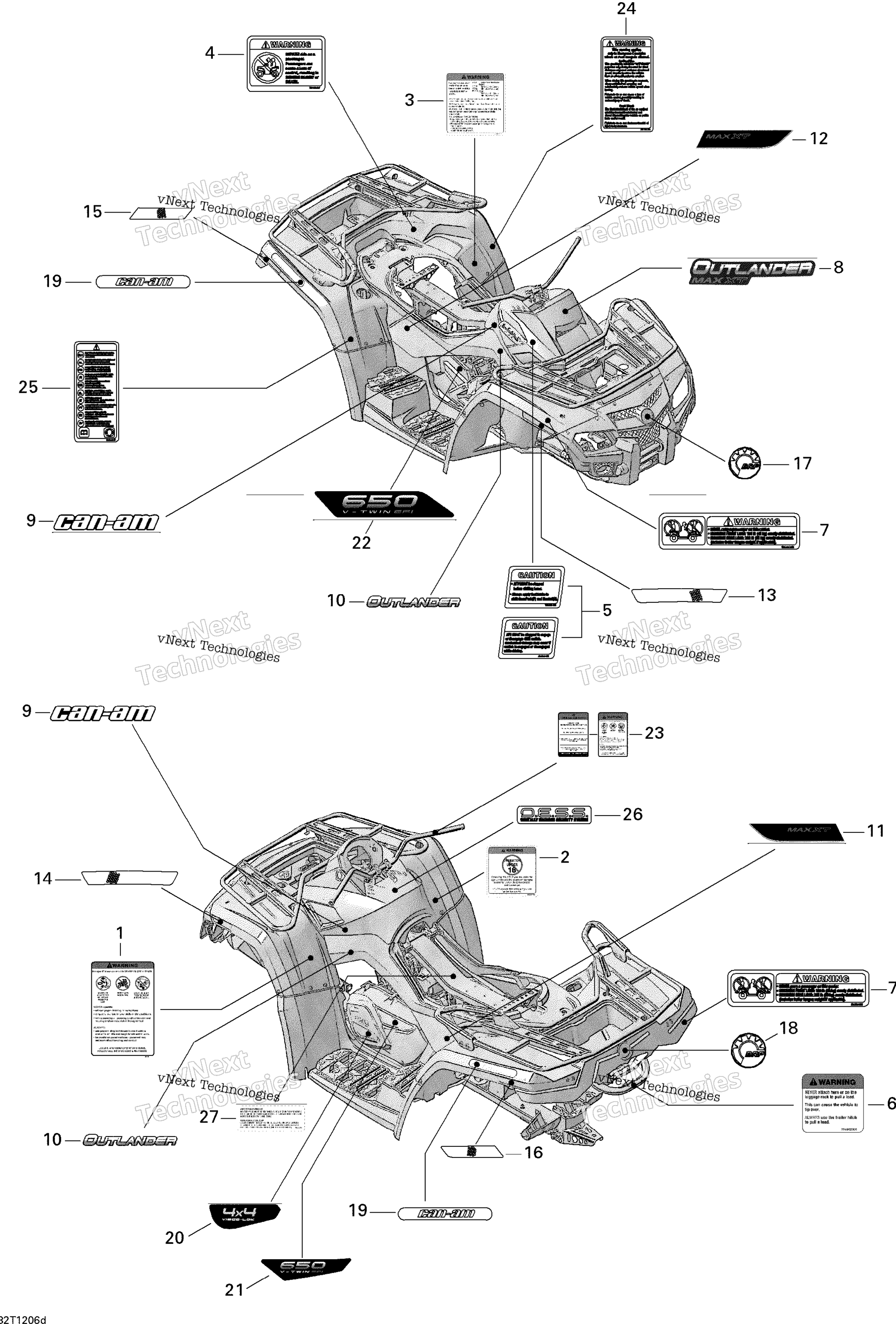 2012 Outlander MAX 650EFI STD, XT & XT-P