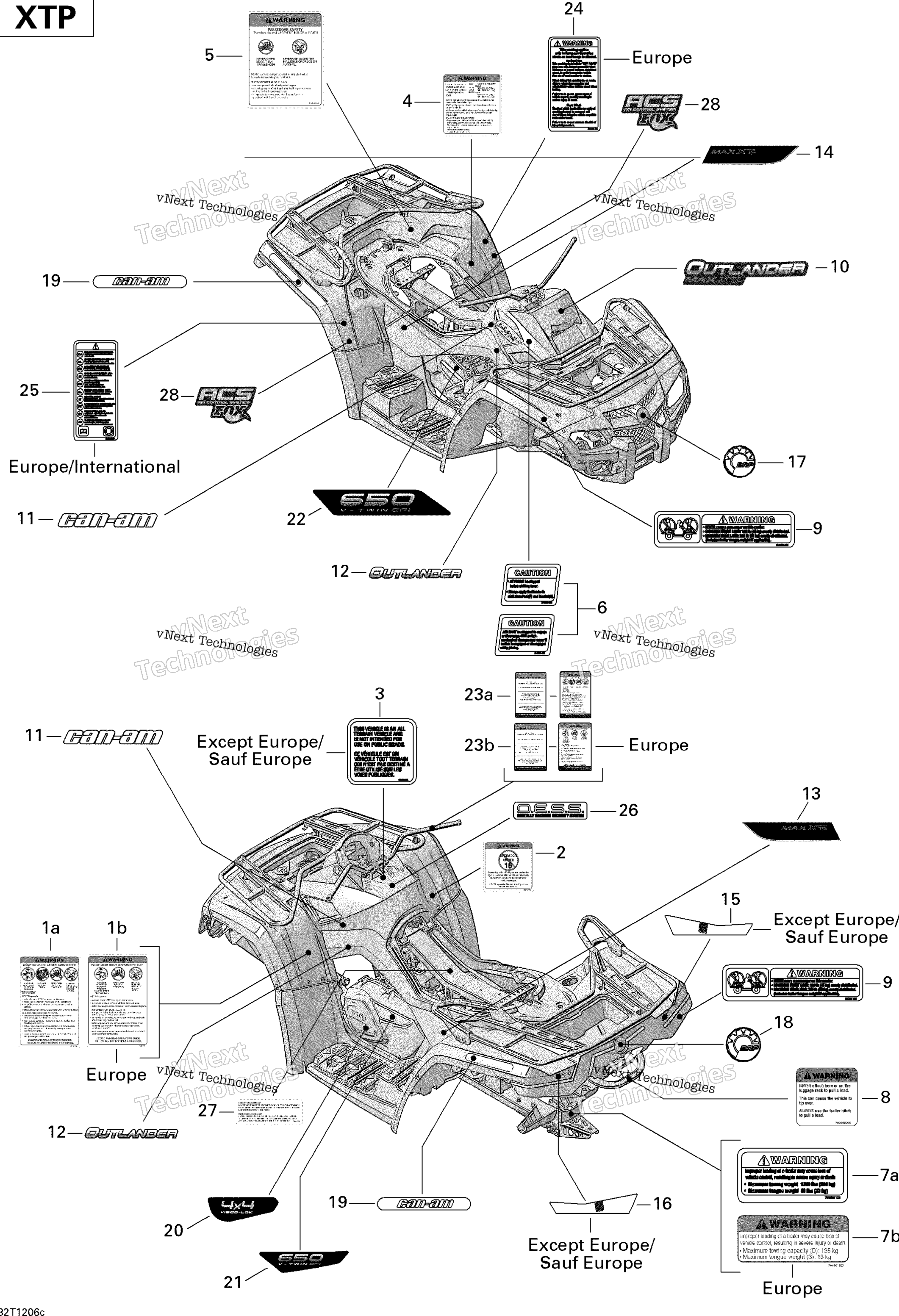 2012 Outlander MAX 650EFI STD, XT & XT-P